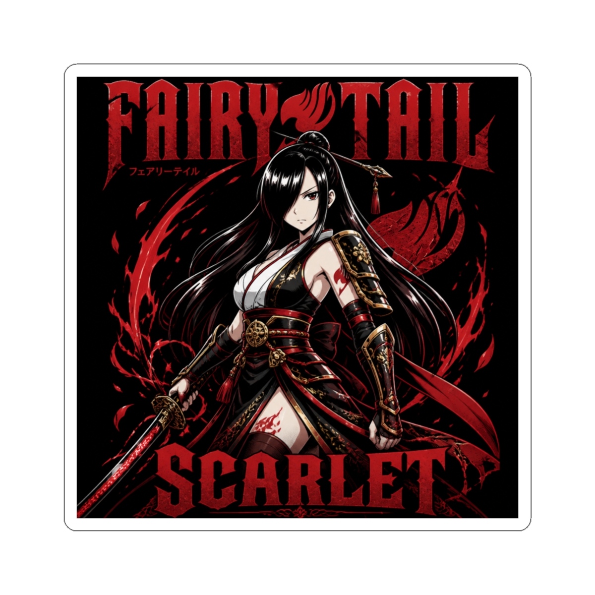 Erza Scarlet - Fairy Tail Sticker - alternate angle 1, merchandise