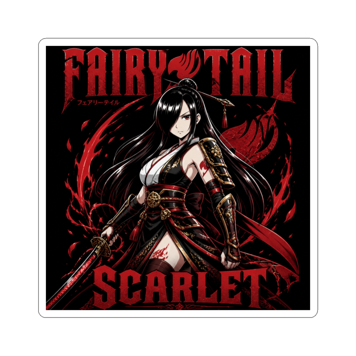 Erza Scarlet - Fairy Tail Sticker - alternate angle 2, merchandise