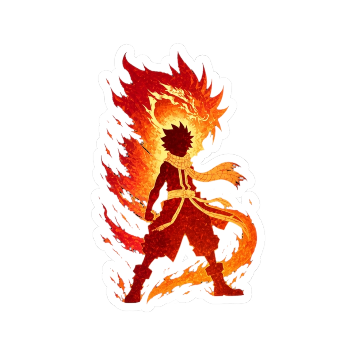 Natsu - Anime Fan Art | Fairy Tail Sticker - alternate angle 3, merchandise