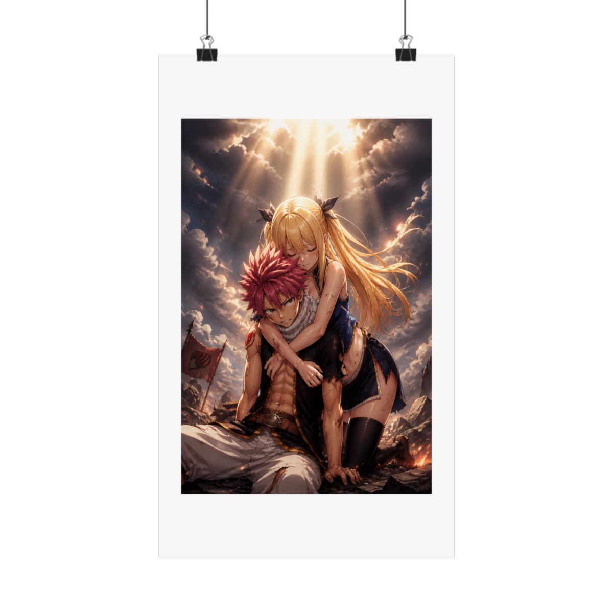 PosterHub Fairy Tail Lucy Heartfilia Natsu Dragneel Poster Reprint Matte Finish 12 x 18 Inches (Multicolour) - Unframed - alternate angle 2, merchandise