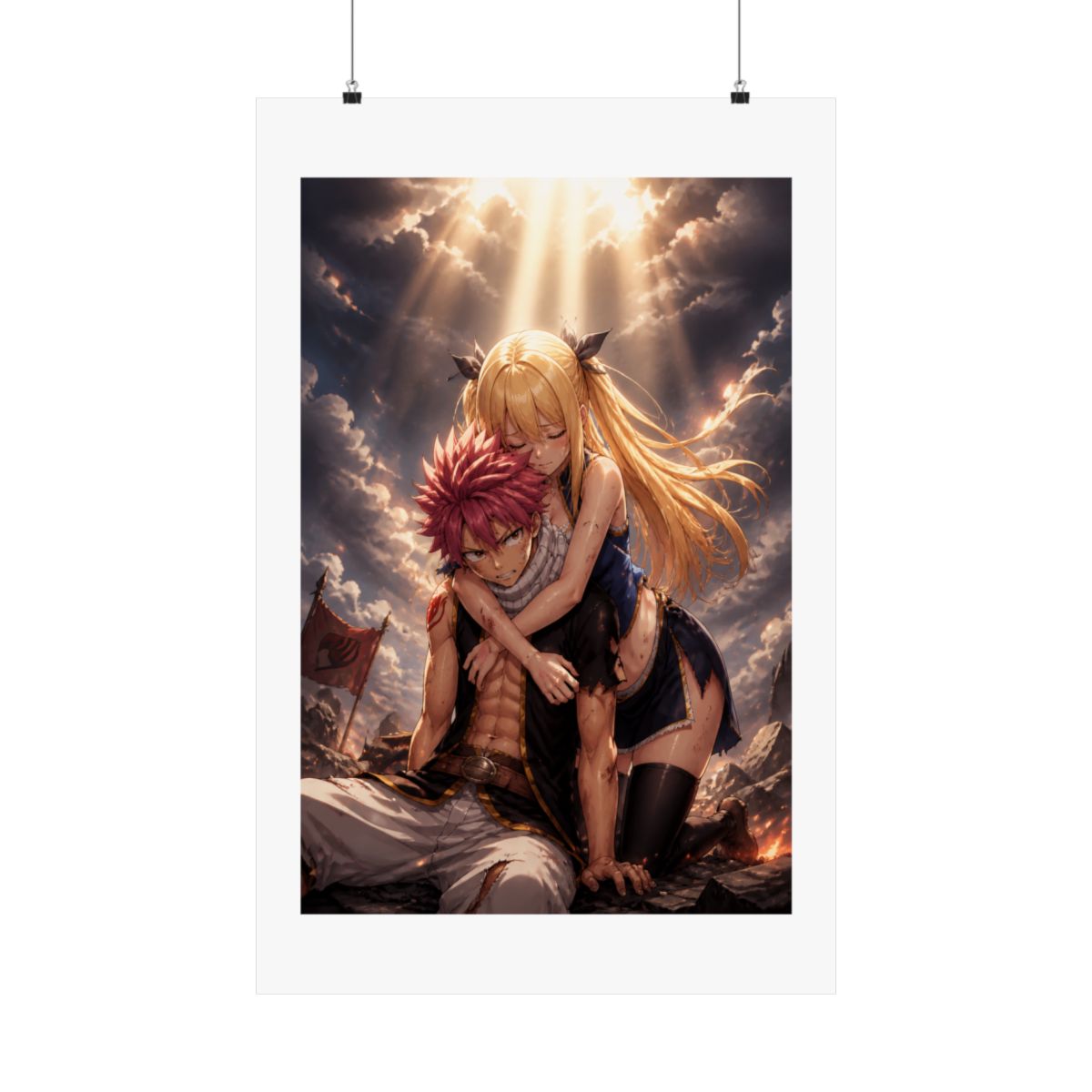 PosterHub Fairy Tail Lucy Heartfilia Natsu Dragneel Poster Reprint Matte Finish 12 x 18 Inches (Multicolour) - Unframed - alternate angle 3, merchandise