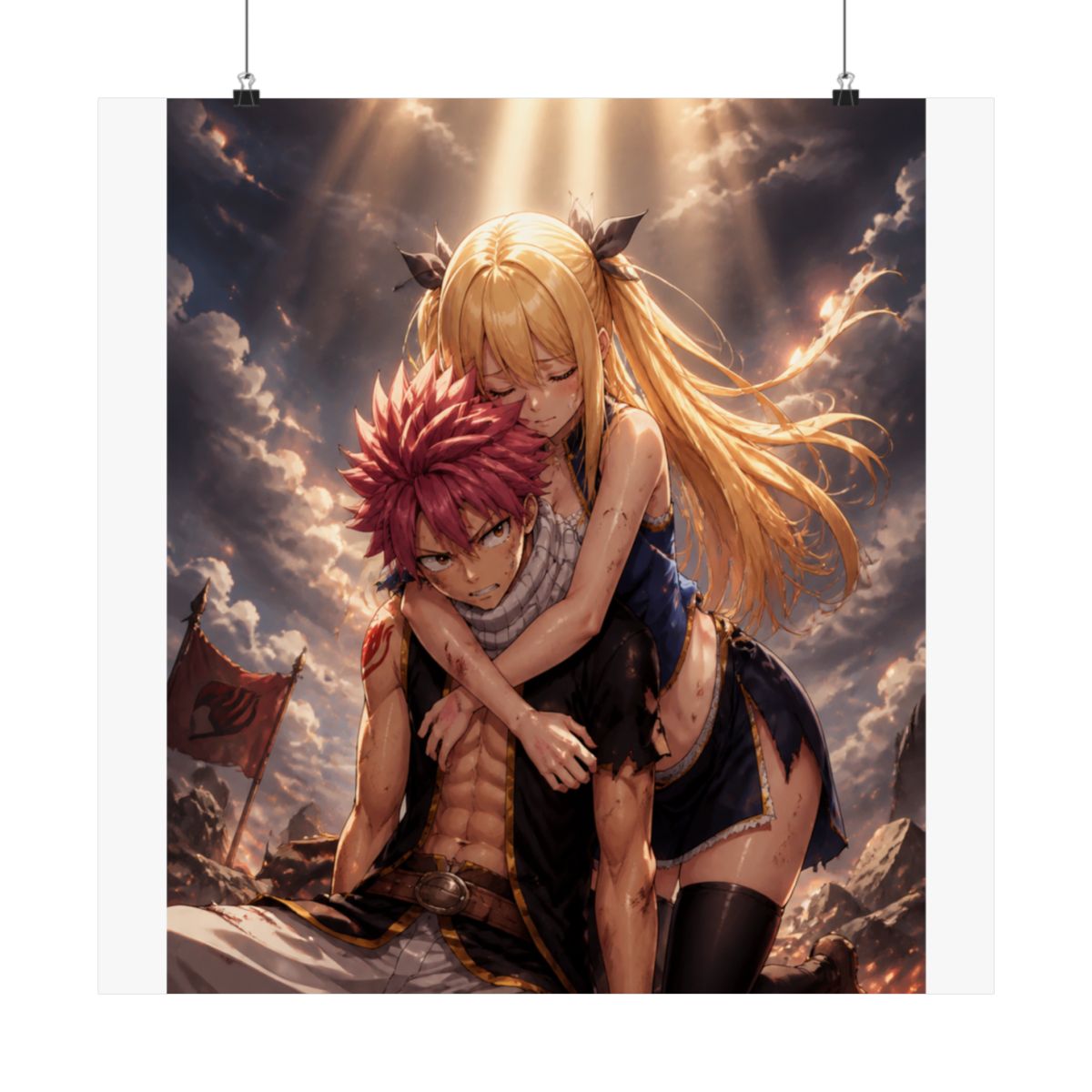 PosterHub Fairy Tail Lucy Heartfilia Natsu Dragneel Poster Reprint Matte Finish 12 x 18 Inches (Multicolour) - Unframed - alternate angle 4, merchandise