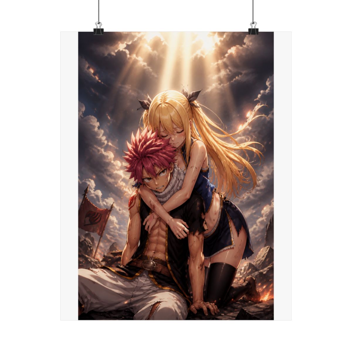 PosterHub Fairy Tail Lucy Heartfilia Natsu Dragneel Poster Reprint Matte Finish 12 x 18 Inches (Multicolour) - Unframed - alternate angle 5, merchandise