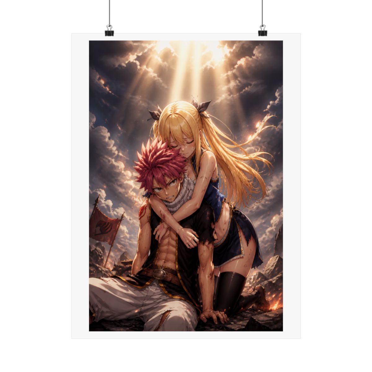 PosterHub Fairy Tail Lucy Heartfilia Natsu Dragneel Poster Reprint Matte Finish 12 x 18 Inches (Multicolour) - Unframed - alternate angle 1, merchandise