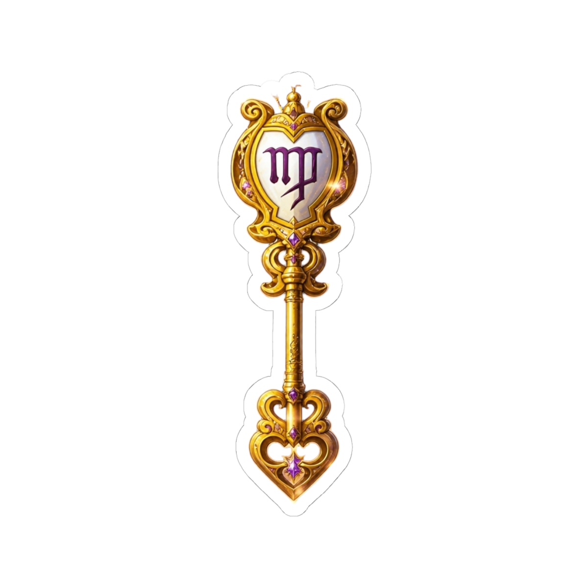 Fairy Tail Celestial Key Sticker - Virgo - alternate angle 2, merchandise