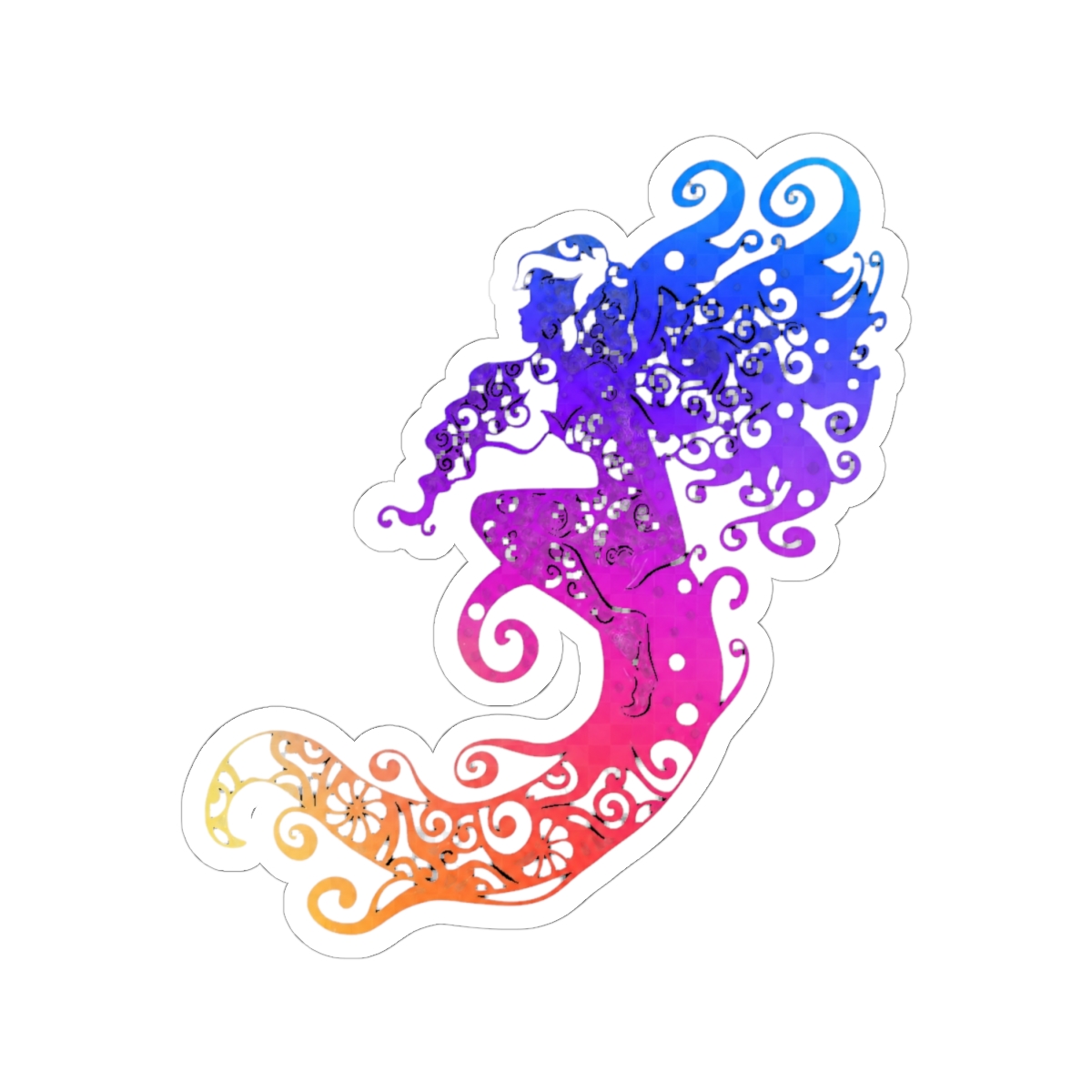Fairy with Tail Colorful Fairytale Fairytail Papercut Mandala Art | Fairy Tail - alternate angle 1, merchandise
