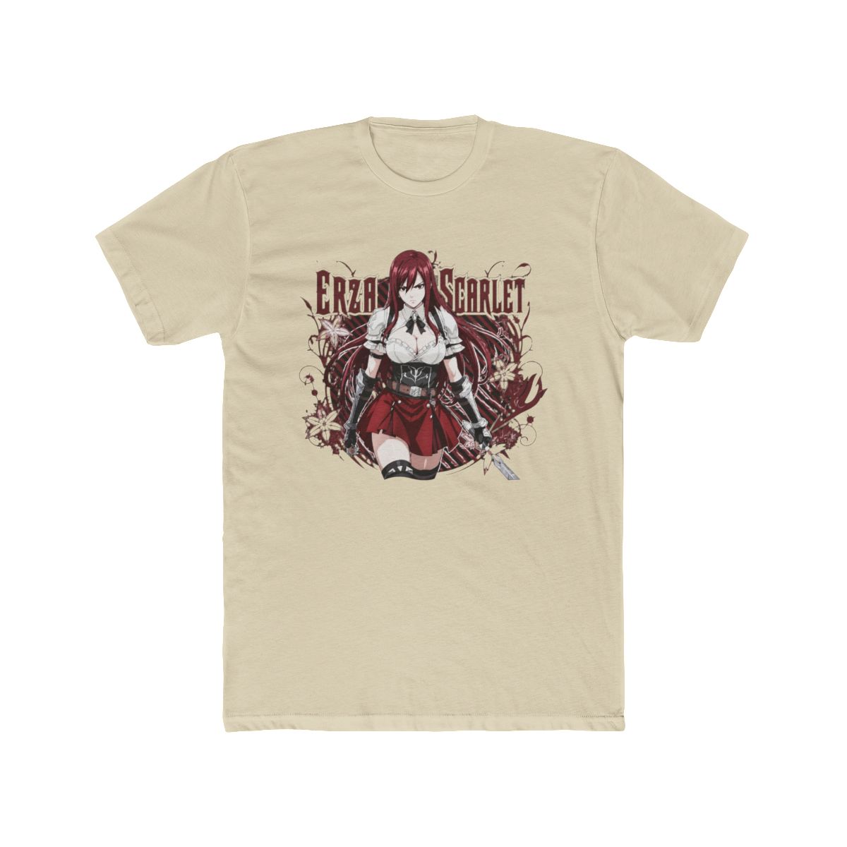 Erza Scarlet Anime Tee: Fairy Tail Vaporwave 90s Manga Cotton - alternate angle 4, merchandise