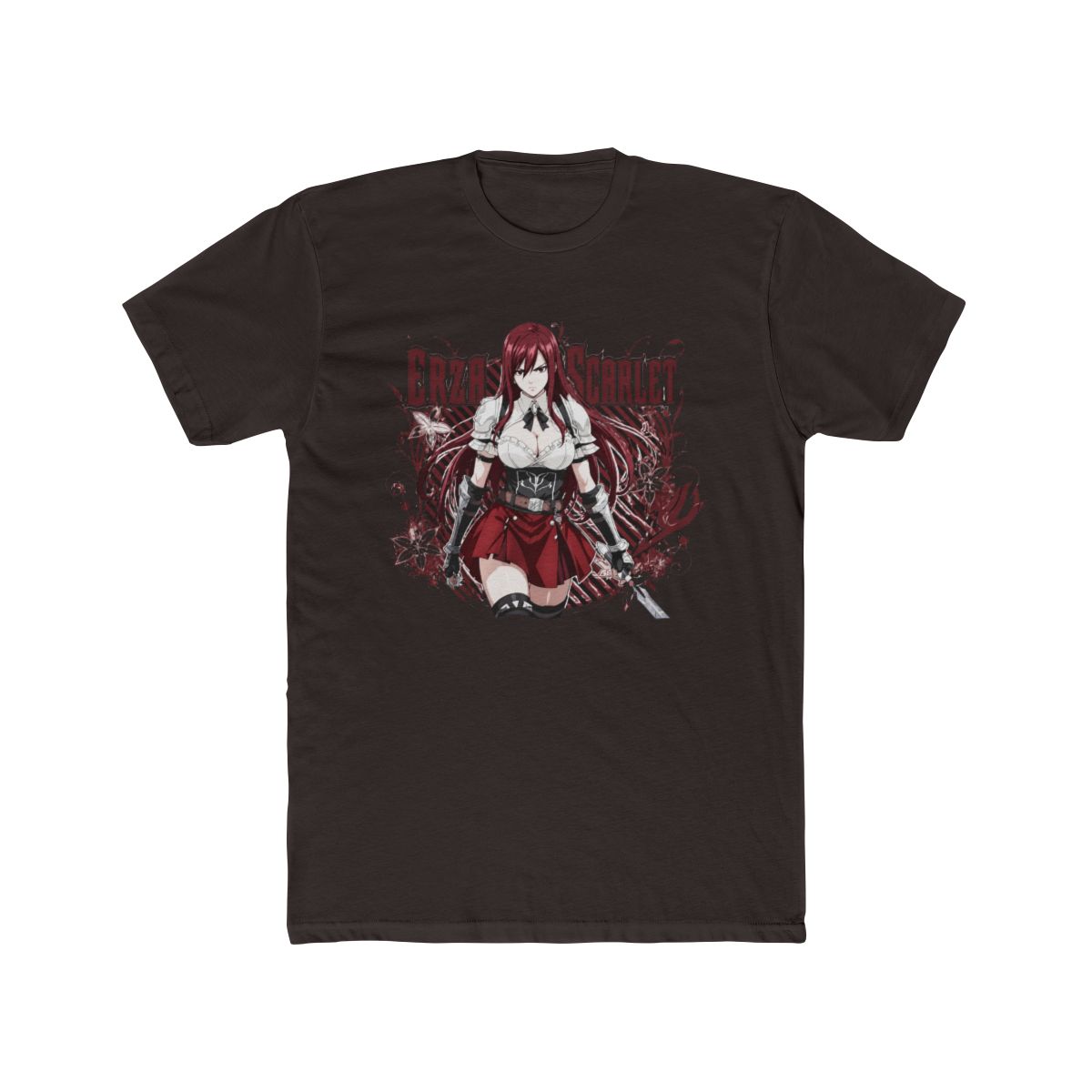 Erza Scarlet Anime Tee: Fairy Tail Vaporwave 90s Manga Cotton - alternate angle 3, merchandise