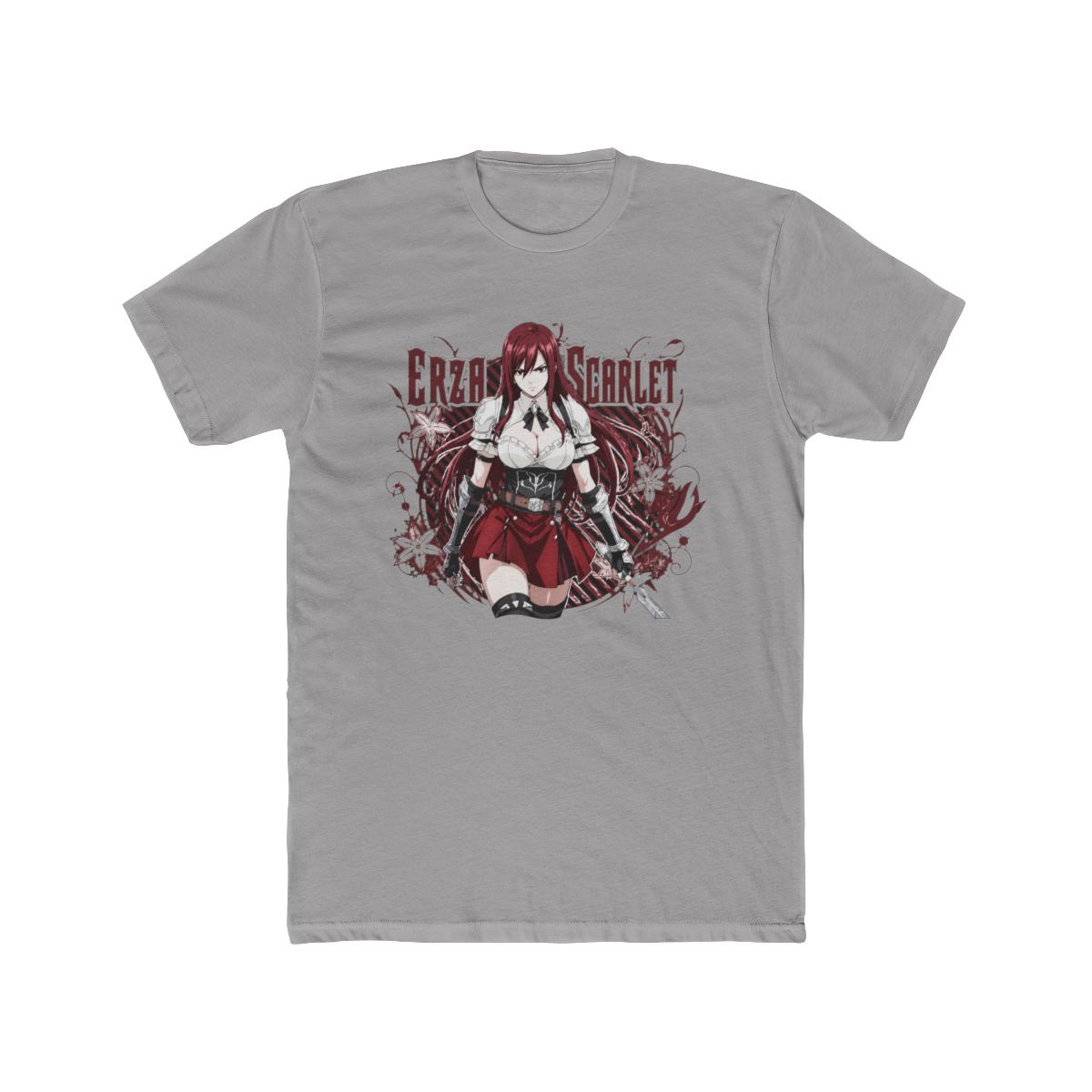 Erza Scarlet Anime Tee: Fairy Tail Vaporwave 90s Manga Cotton - alternate angle 2, merchandise
