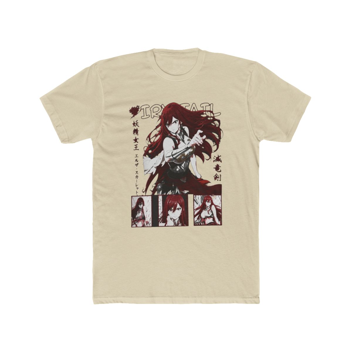 Erza Scarlet Fairy Tail Tee: Anime Vaporwave Manga Otaku Gift - alternate angle 4, merchandise