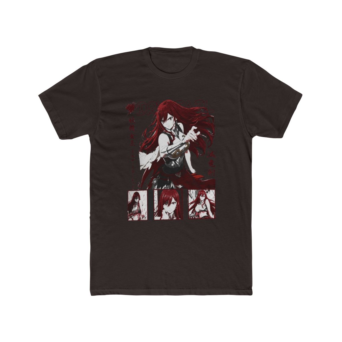 Erza Scarlet Fairy Tail Tee: Anime Vaporwave Manga Otaku Gift - alternate angle 3, merchandise