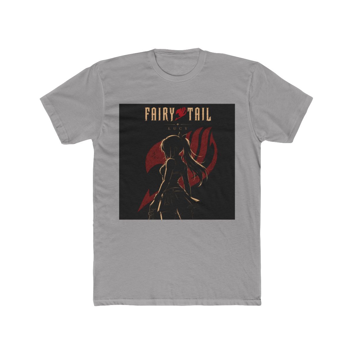 Fairy Tail Lucy Heartfilia Silhouette Illustration T Shirt - alternate angle 2, merchandise