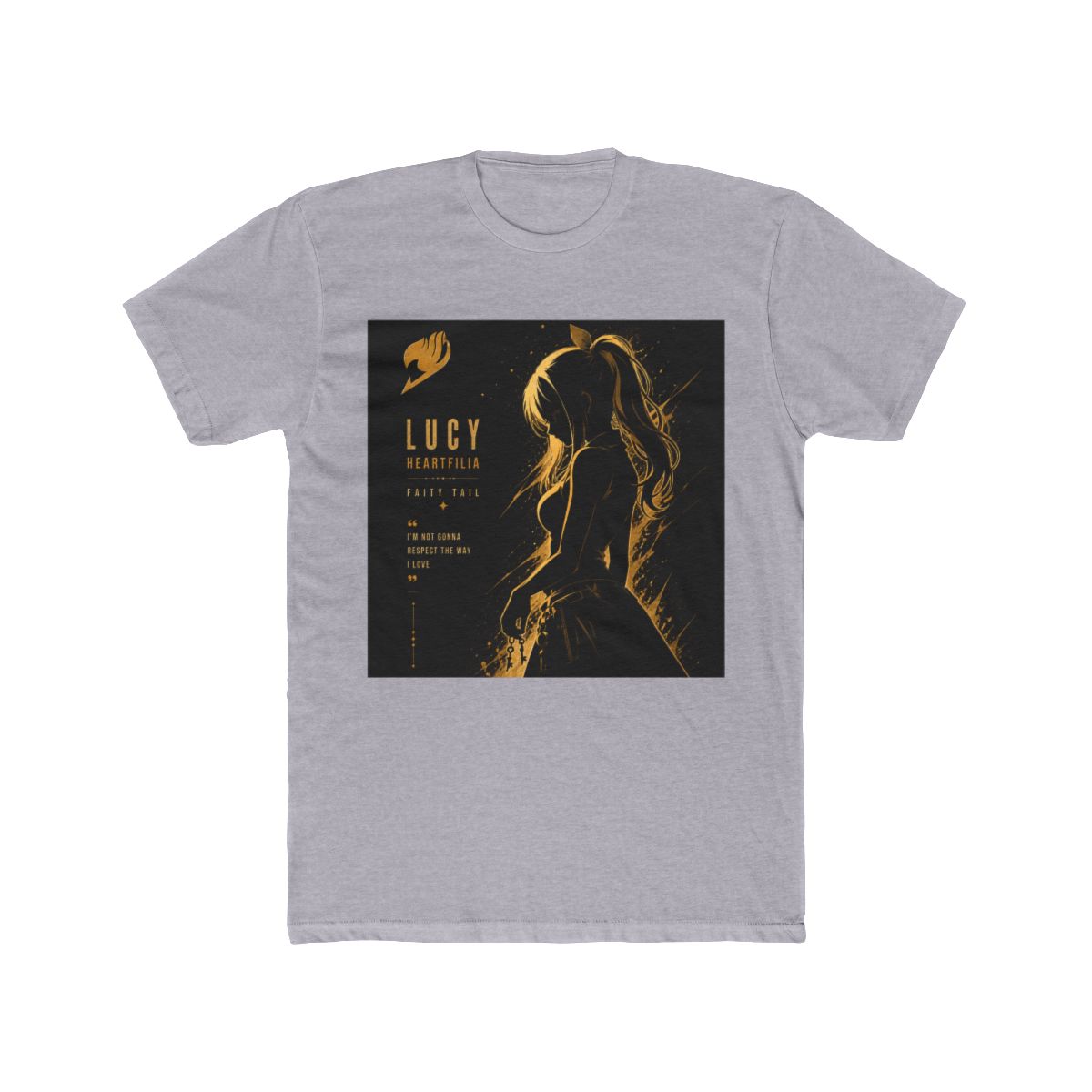 Fairy Tail Lucy Heartfilia Silhouette Illustration T Shirt