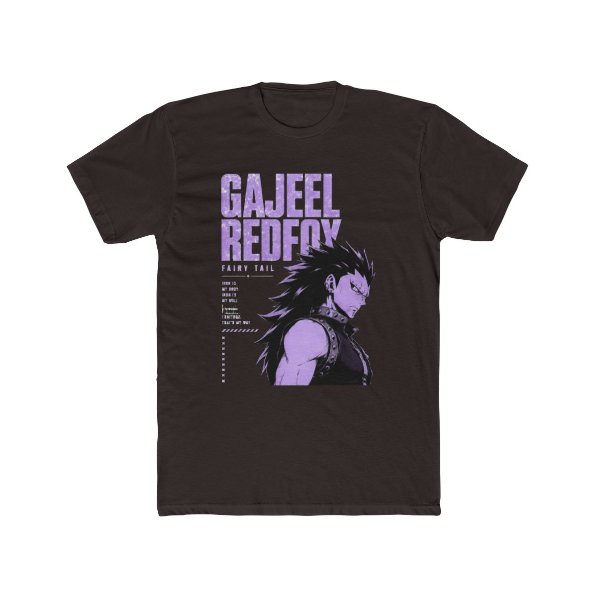 Fairy Tail Gajeel Redfox Typographic T Shirt - alternate angle 3, merchandise