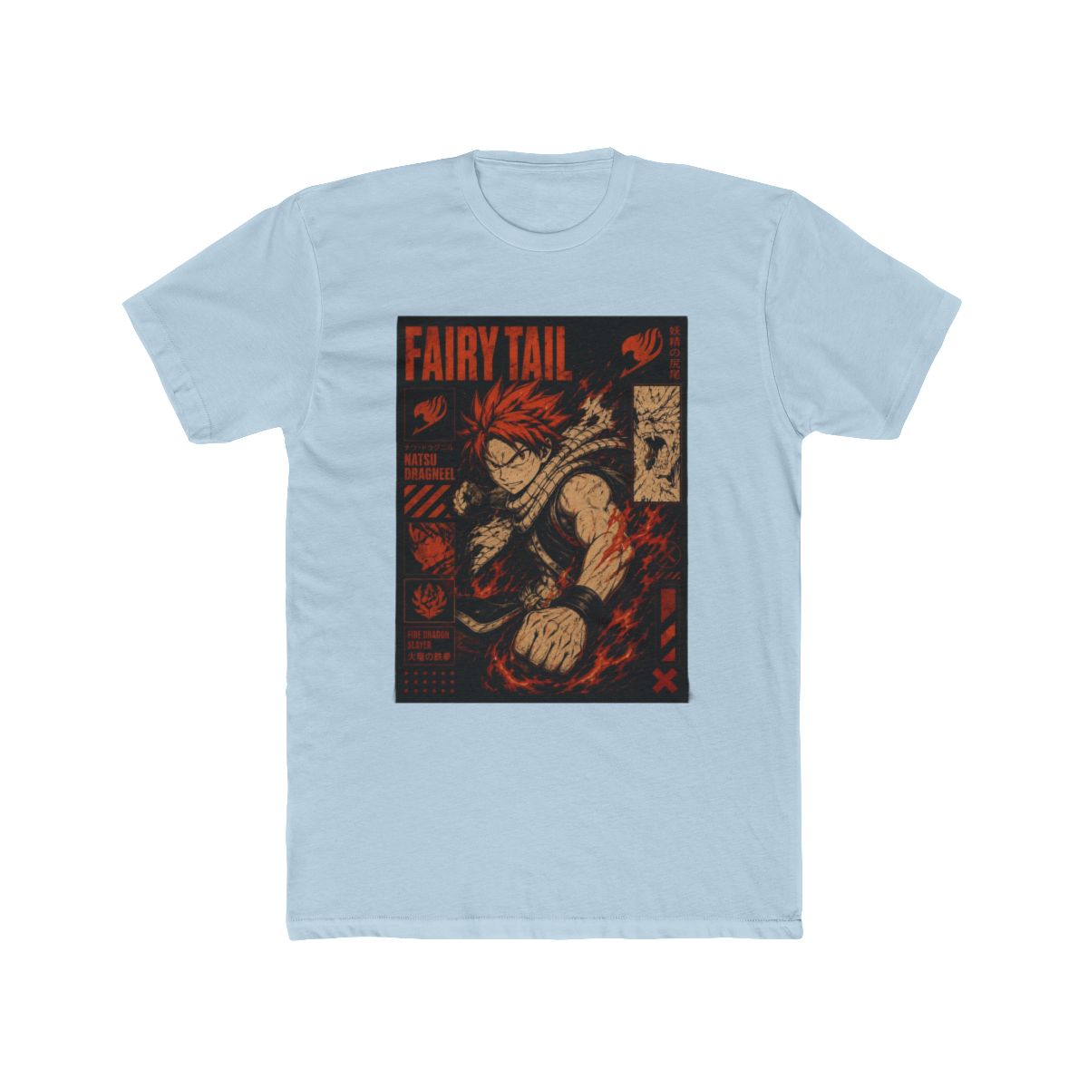 Fairy Tail Natsu Dragneel Graphic Poster T Shirt - alternate angle 2, merchandise