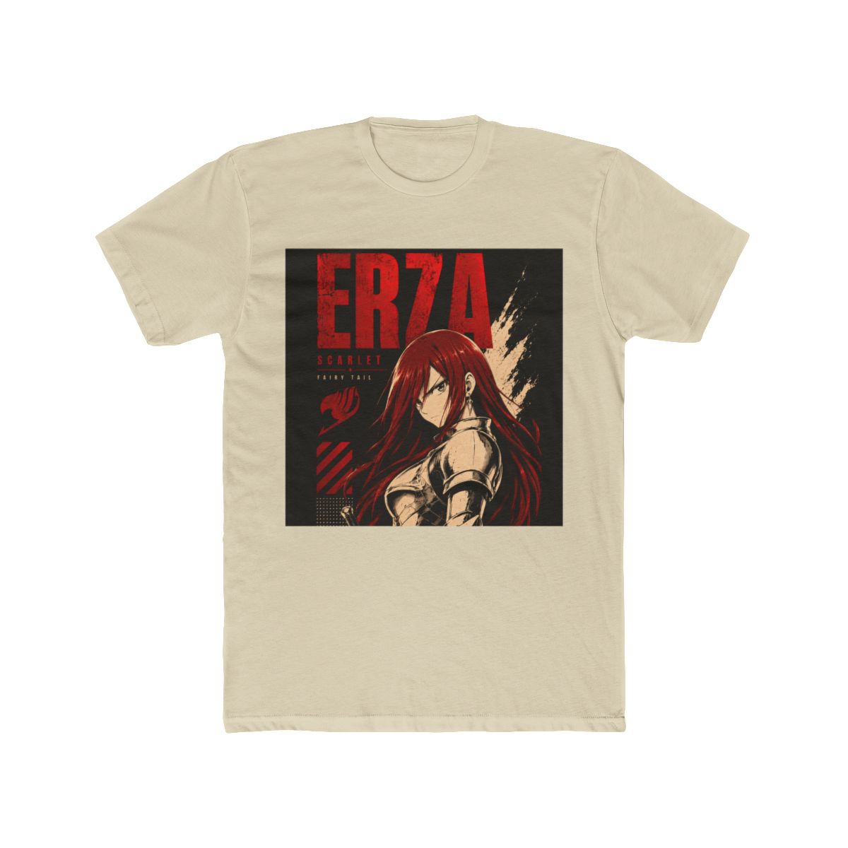 Fairy Tail Erza Scarlet Graphic Illustration T Shirt - alternate angle 4, merchandise