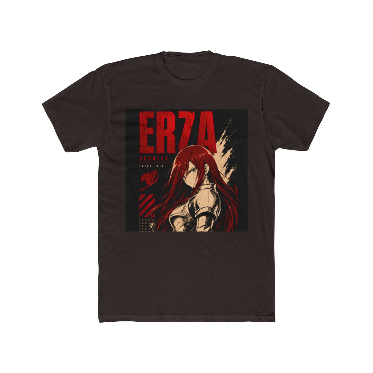 Fairy Tail Erza Scarlet Graphic Illustration T Shirt - alternate angle 3, merchandise