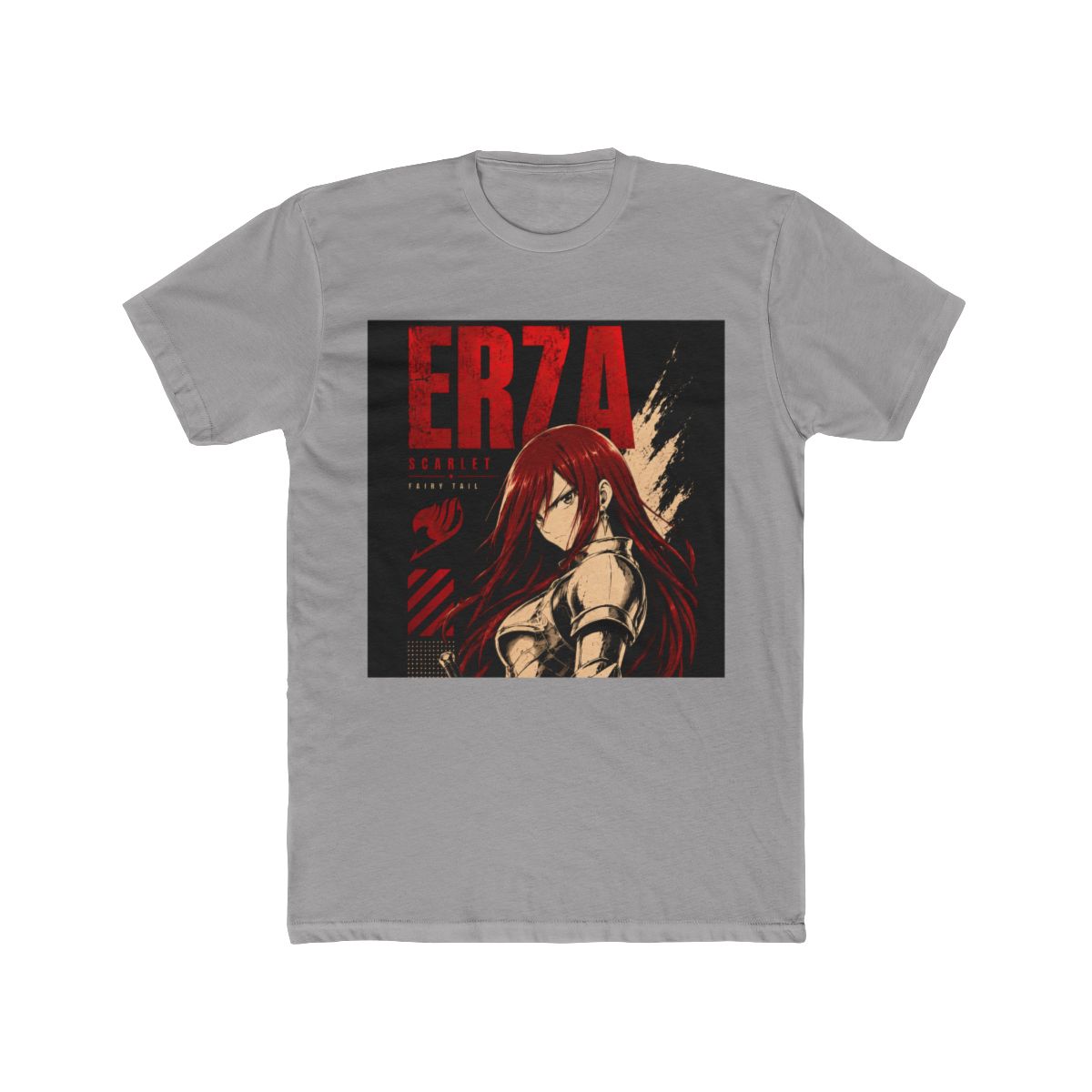 Fairy Tail Erza Scarlet Graphic Illustration T Shirt - alternate angle 2, merchandise