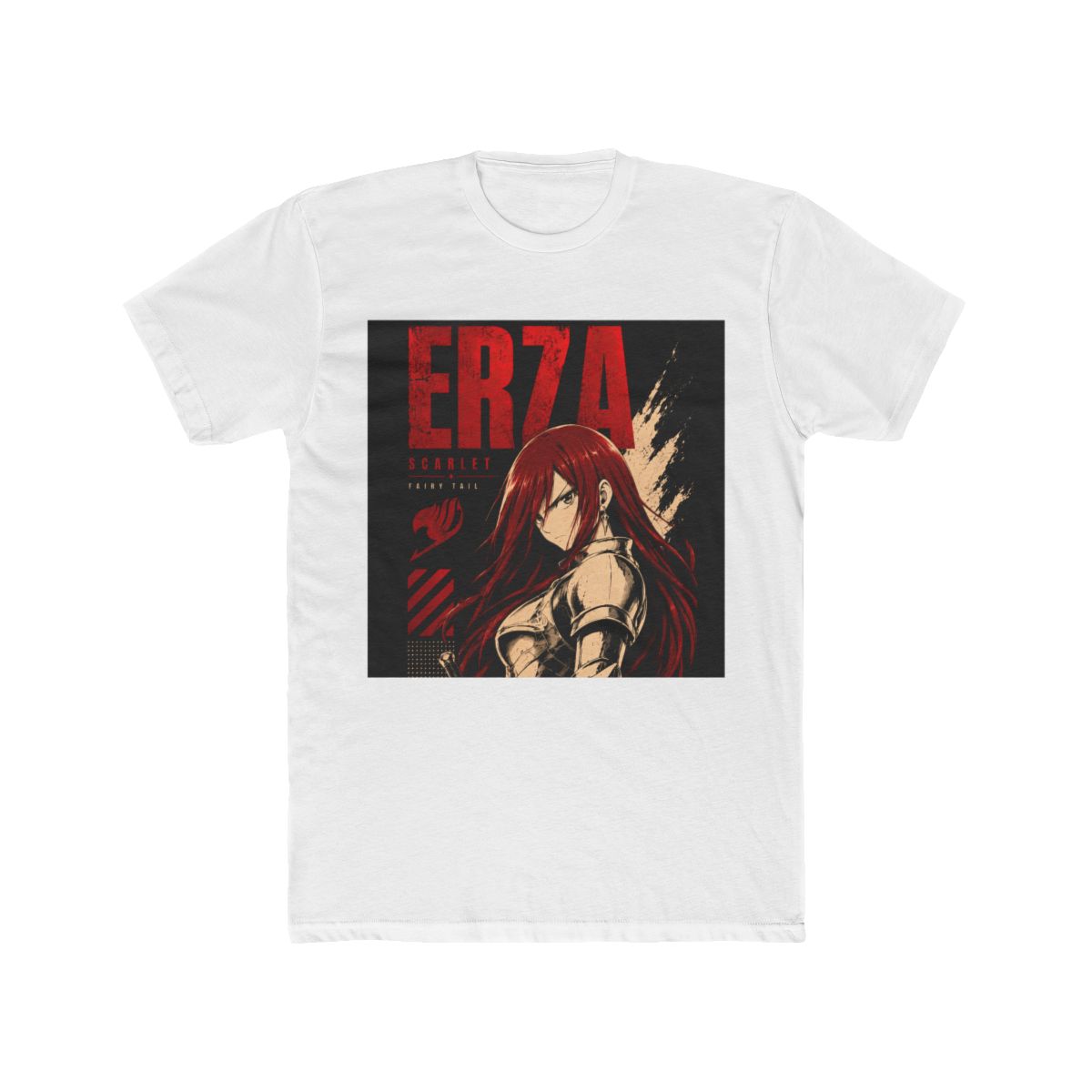 Fairy Tail Erza Scarlet Graphic Illustration T Shirt - Official T-Shirts merchandise
