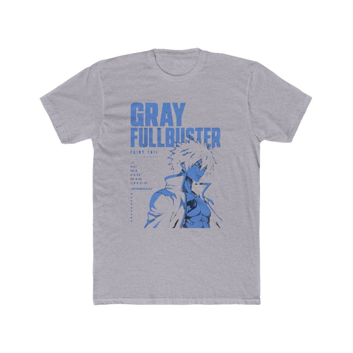 Fairy Tail Gray Fullbuster Typographic T Shirt