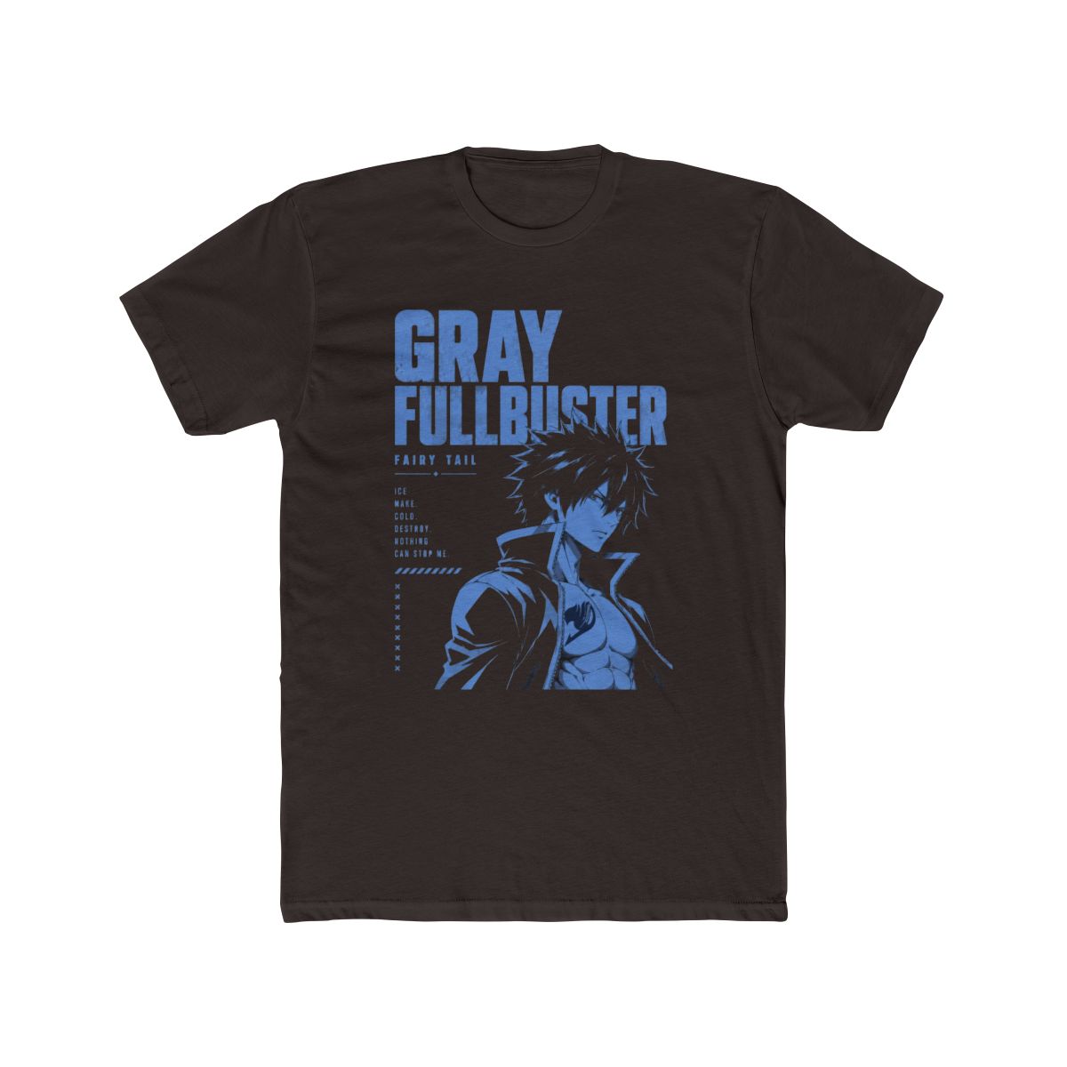 Fairy Tail Gray Fullbuster Typographic T Shirt - alternate angle 2, merchandise