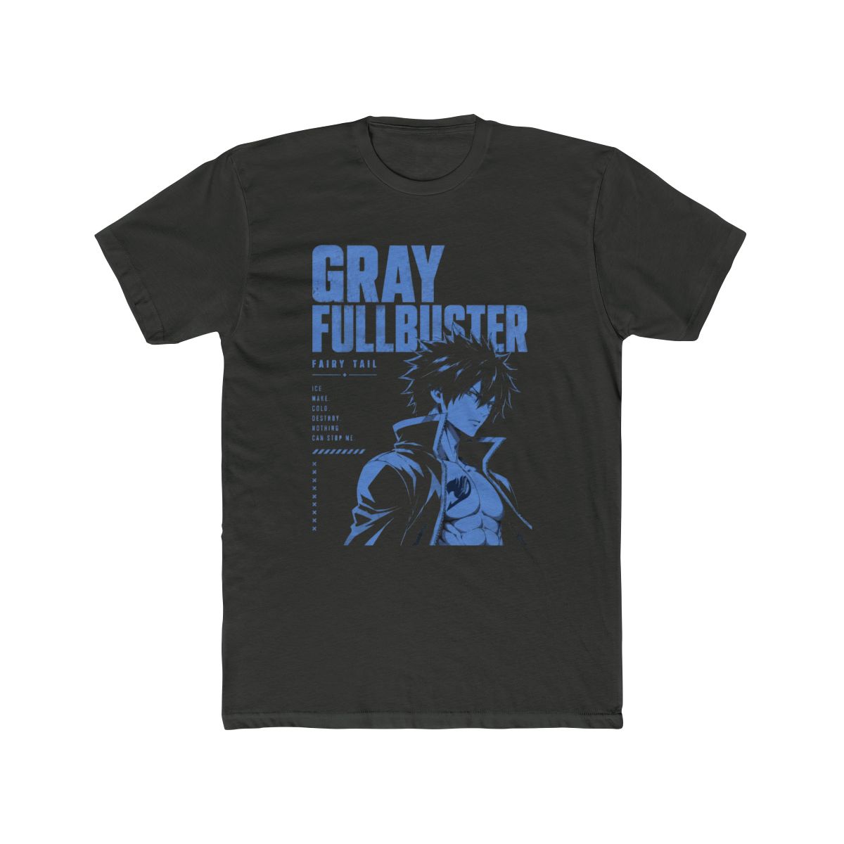 Fairy Tail Gray Fullbuster Typographic T Shirt - alternate angle 5, merchandise
