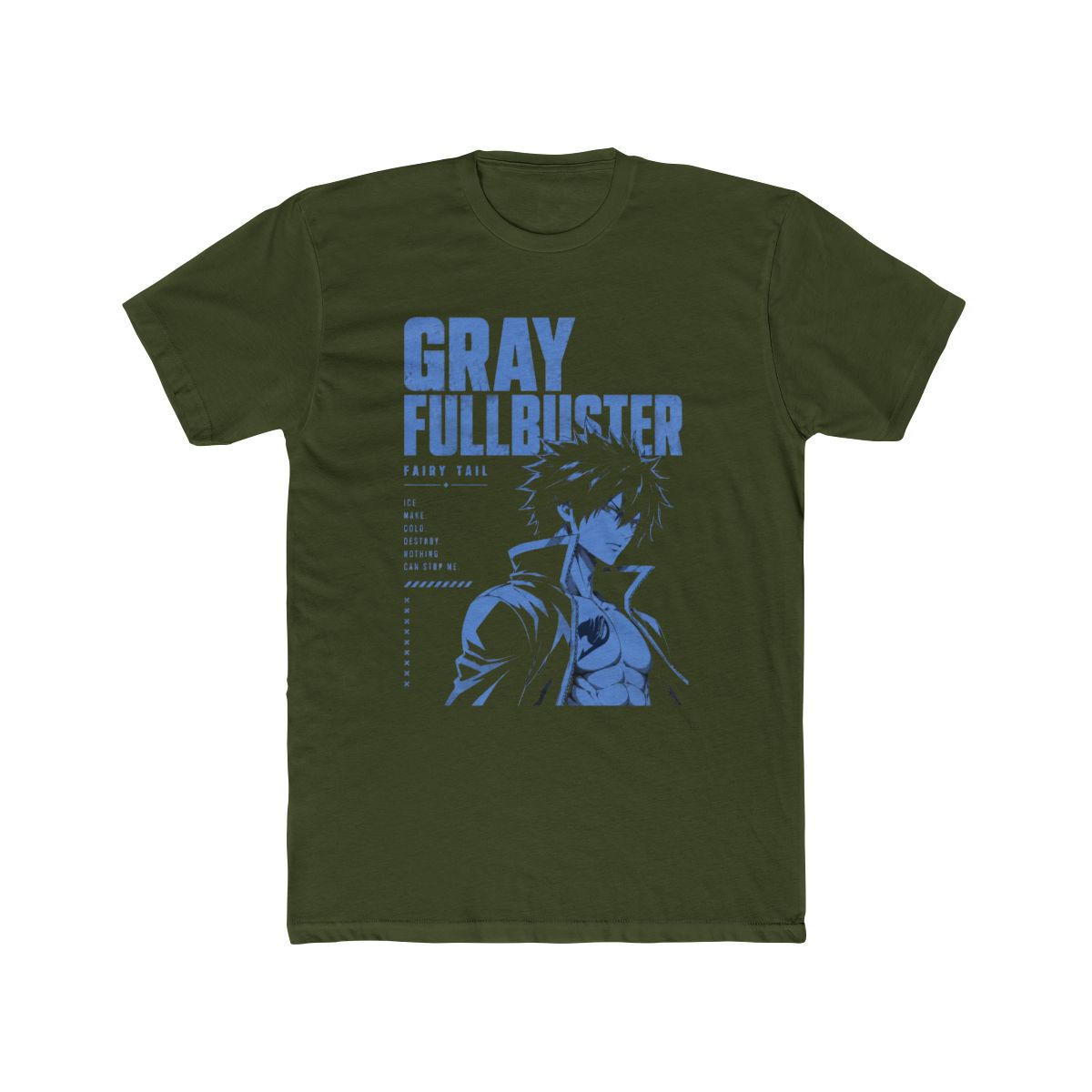 Fairy Tail Gray Fullbuster Typographic T Shirt - alternate angle 4, merchandise