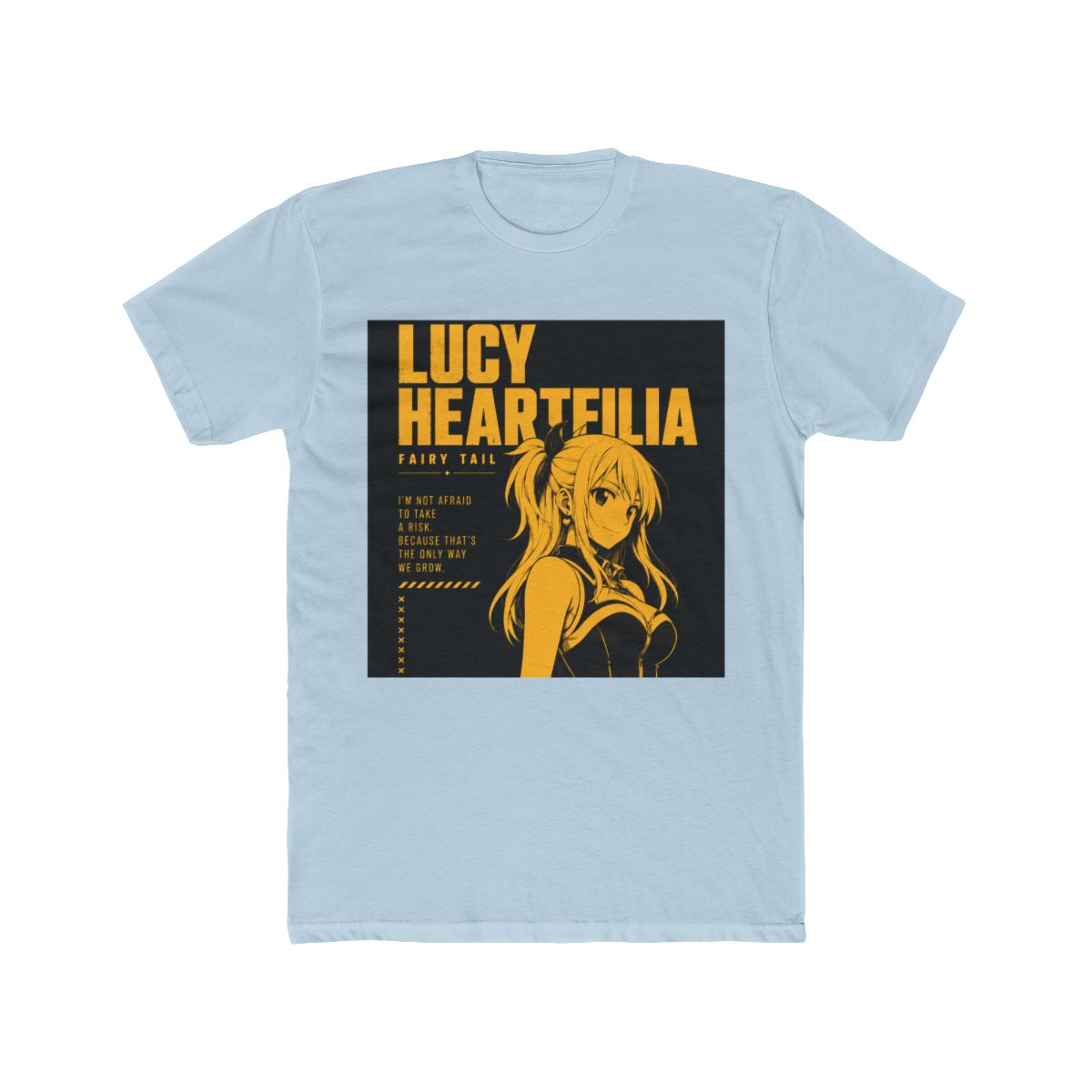 Fairy Tail Lucy Heartfilia Typographic Poster T Shirt - alternate angle 2, merchandise
