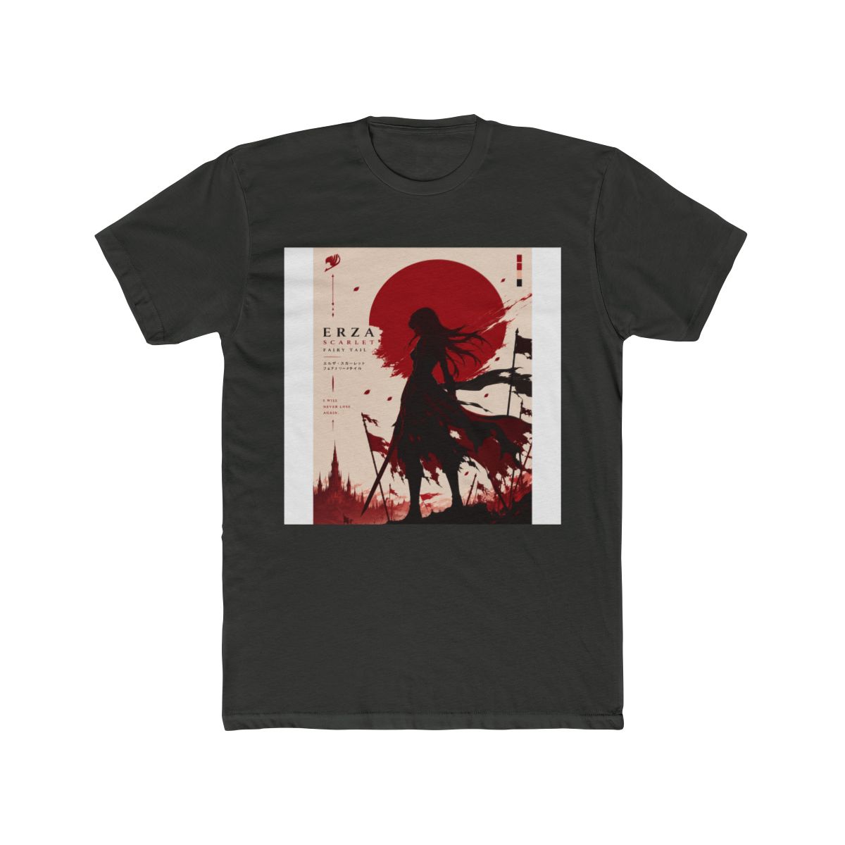 Fairy Tail Erza Scarlet Silhouette T Shirt - alternate angle 5, merchandise