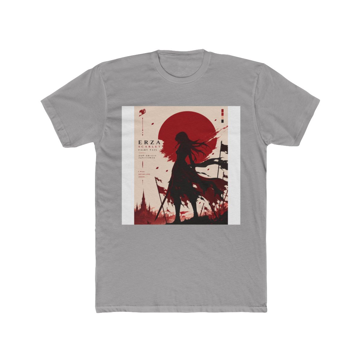 Fairy Tail Erza Scarlet Silhouette T Shirt - Official T-Shirts merchandise