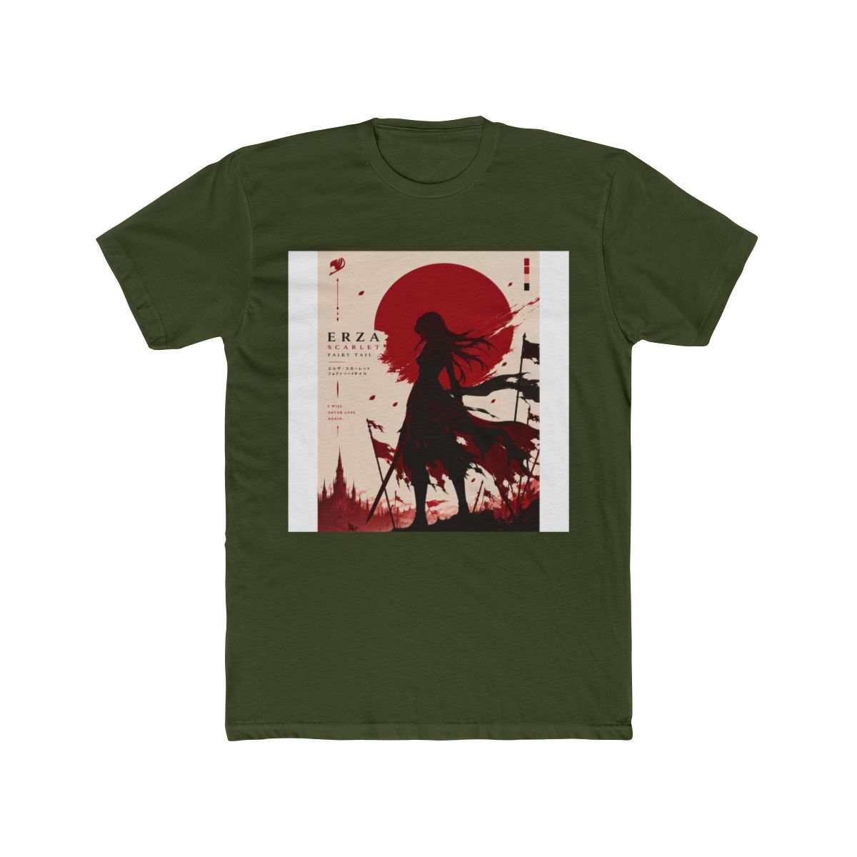 Fairy Tail Erza Scarlet Silhouette T Shirt - alternate angle 4, merchandise
