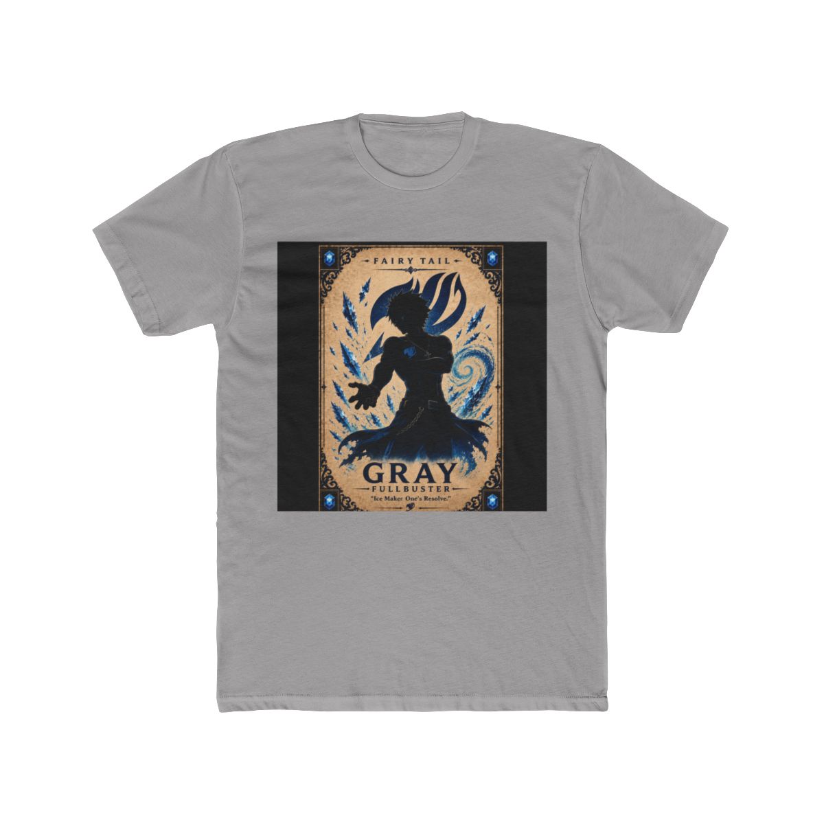 Fairy Tail Gray Fullbuster Silhouette Character T Shirt - alternate angle 2, merchandise