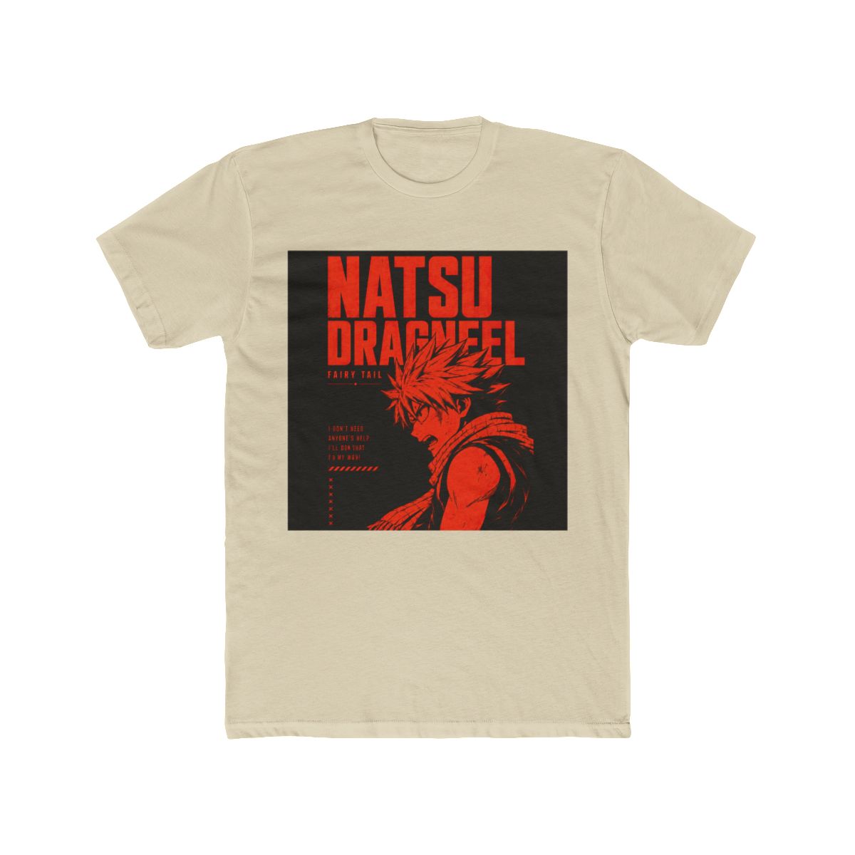 Fairy Tail Natsu Dragneel Typographic T Shirt - alternate angle 4, merchandise