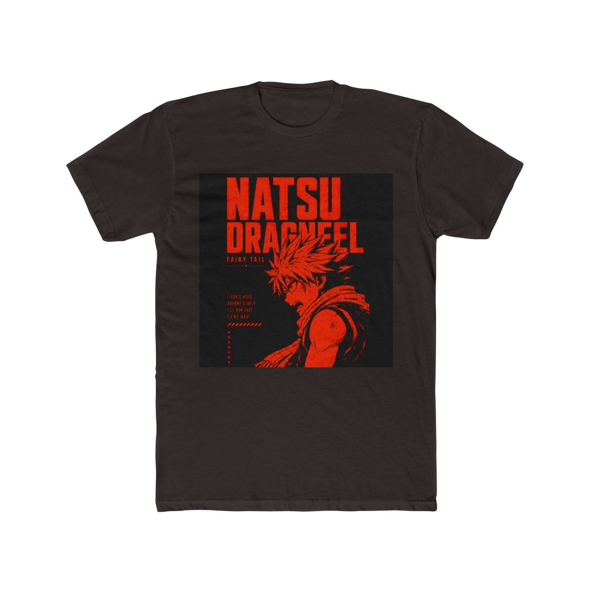 Fairy Tail Natsu Dragneel Typographic T Shirt - alternate angle 3, merchandise