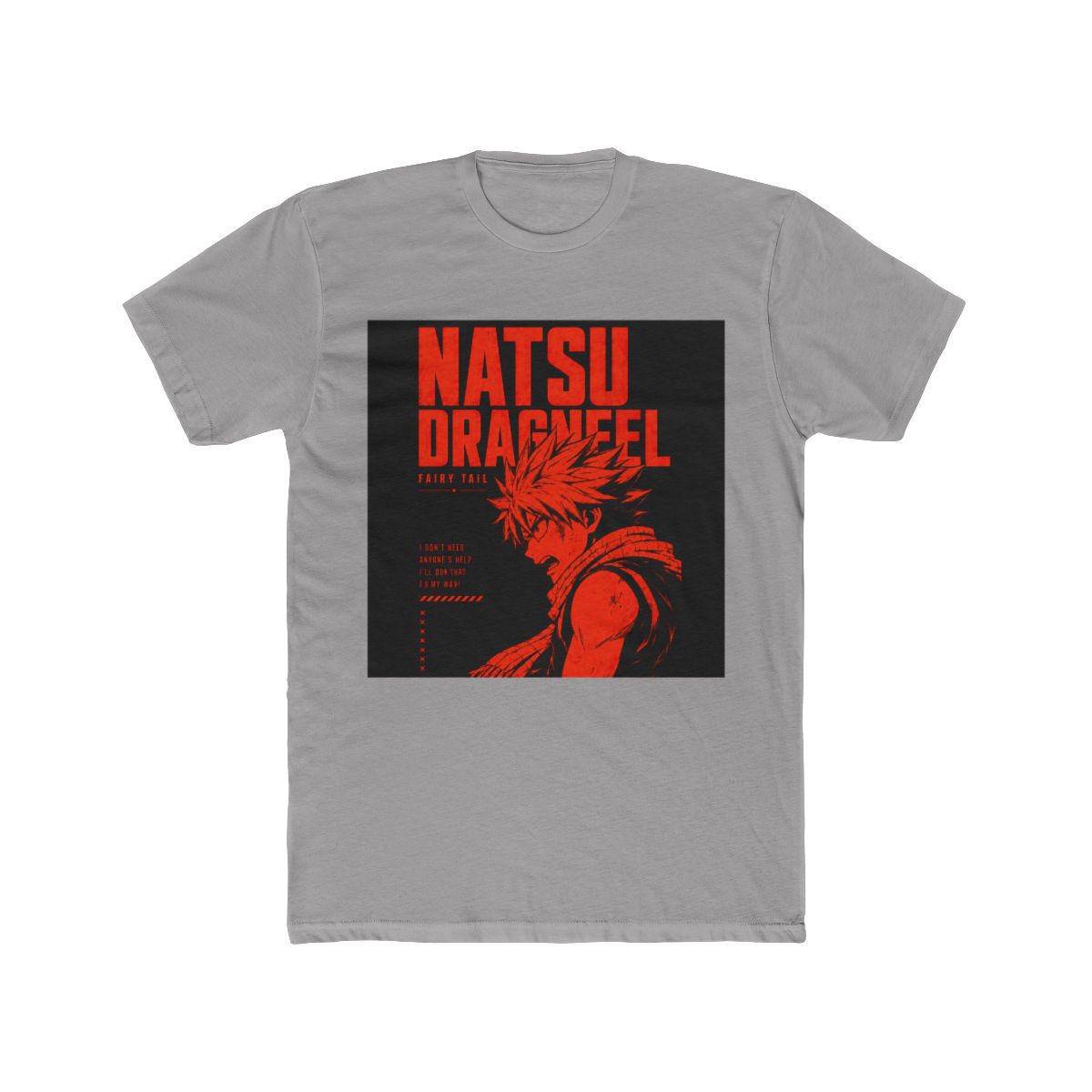 Fairy Tail Natsu Dragneel Typographic T Shirt - alternate angle 2, merchandise