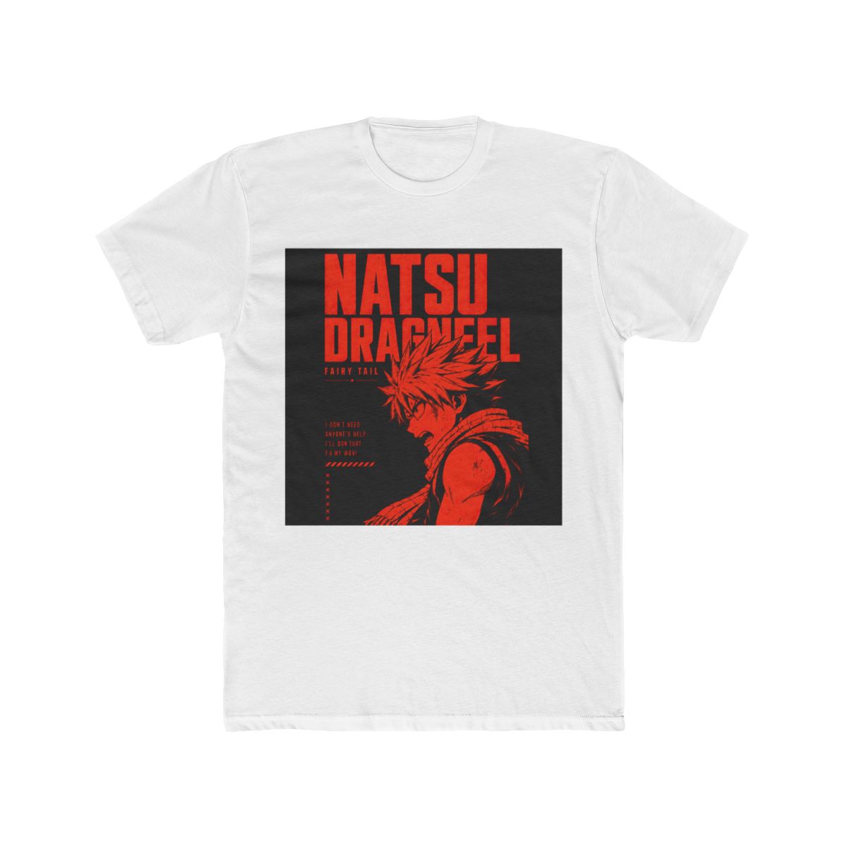 Fairy Tail Natsu Dragneel Typographic T Shirt - Official T-Shirts merchandise