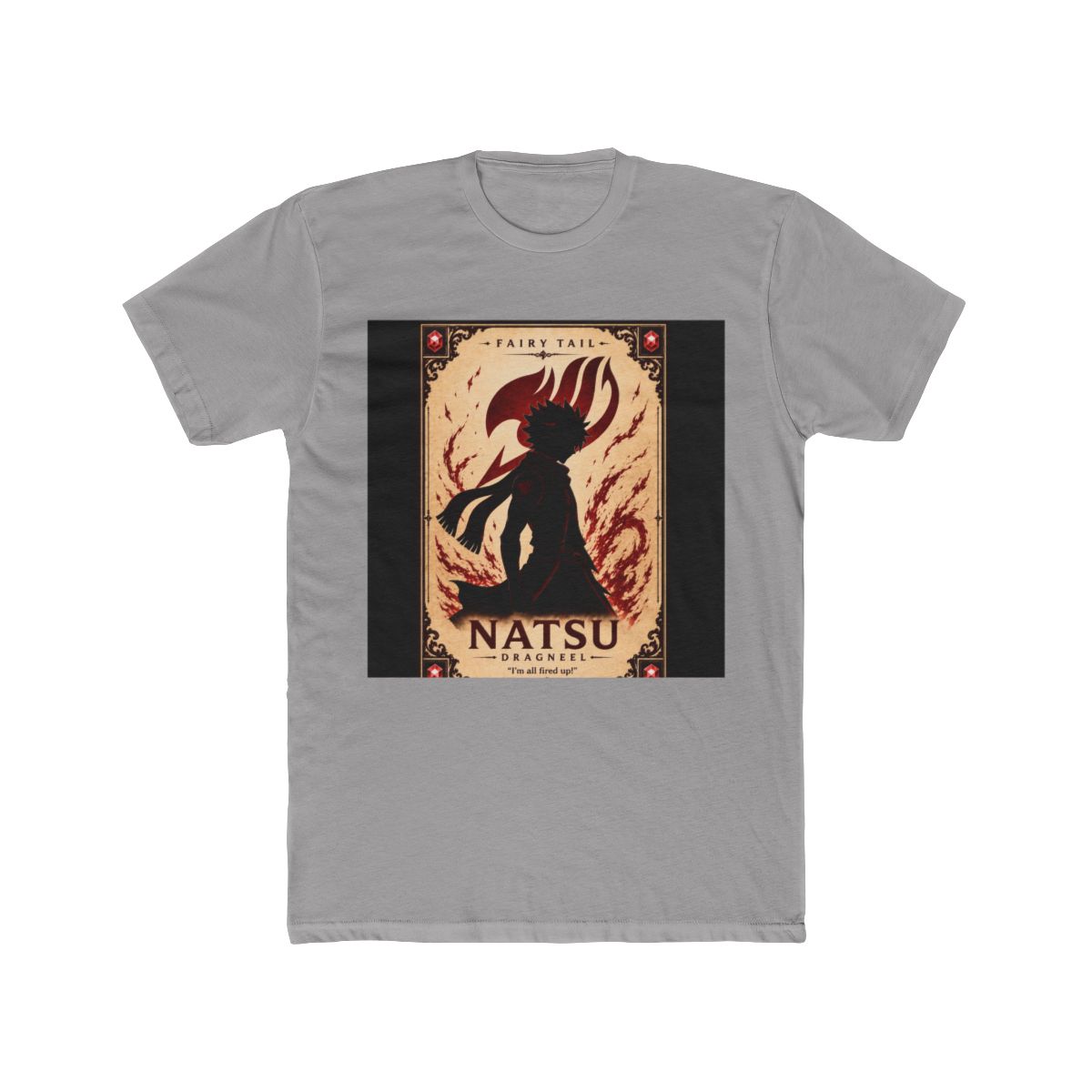 Fairy Tail Natsu Dragneel Silhouette Character T Shirt - alternate angle 2, merchandise