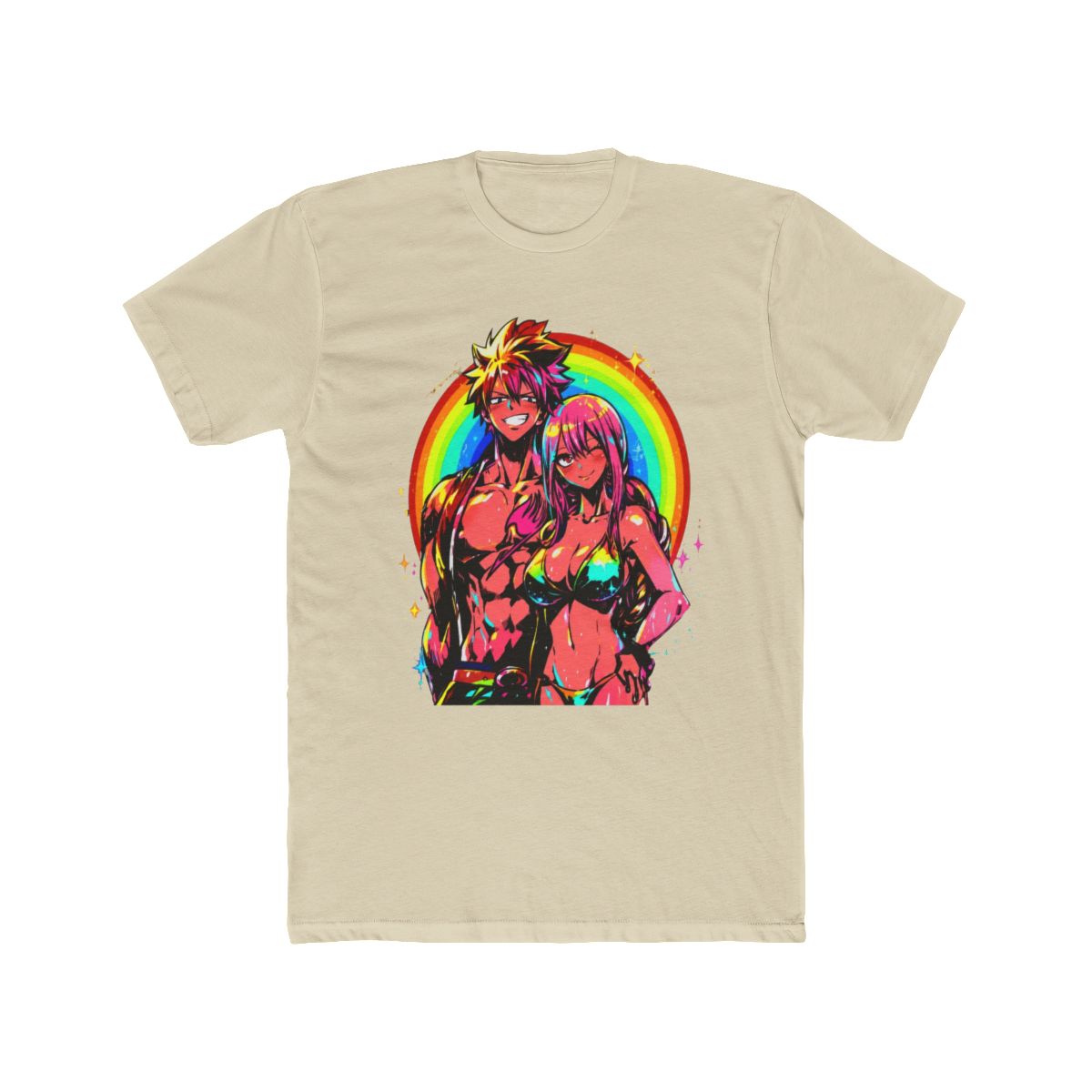 Natsu and Lucy Fairy Tail Summer T Shirt - alternate angle 4, merchandise
