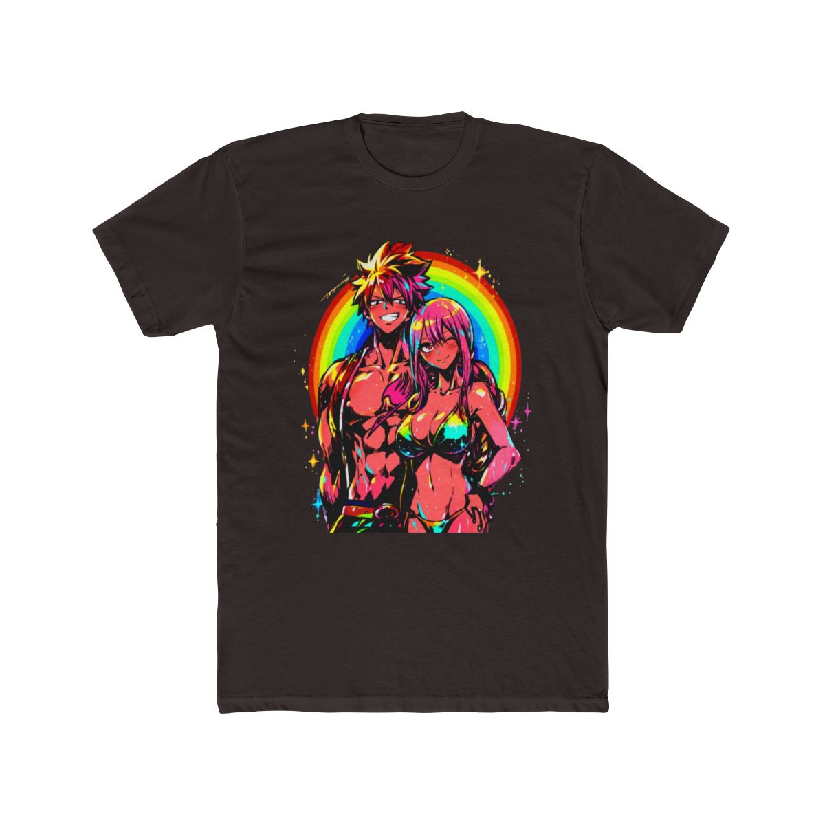 Natsu and Lucy Fairy Tail Summer T Shirt - alternate angle 3, merchandise