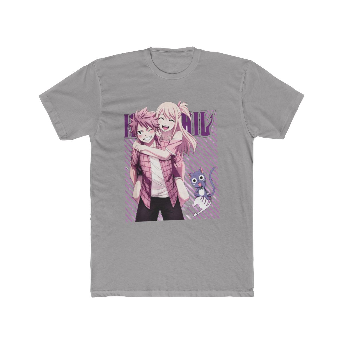Fairy Tail Anime Couple T Shirt, Cotton Graphic Tee - alternate angle 2, merchandise