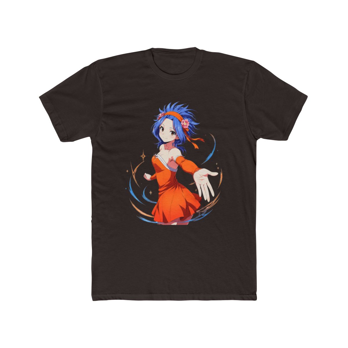 Fairy Tail Levy McGarden Tee: Anime Vaporwave Cotton T Shirt - alternate angle 2, merchandise