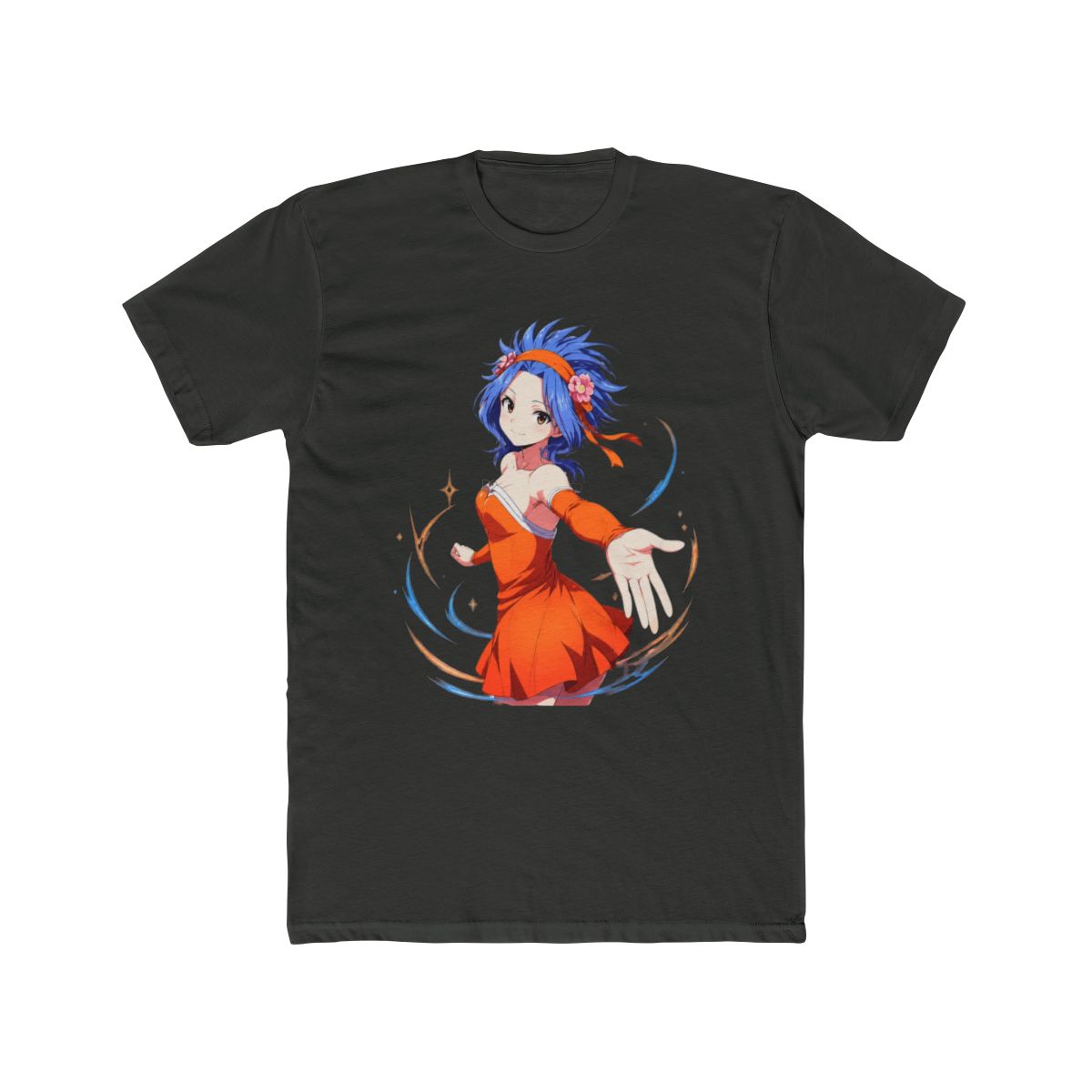 Fairy Tail Levy McGarden Tee: Anime Vaporwave Cotton T Shirt - alternate angle 5, merchandise
