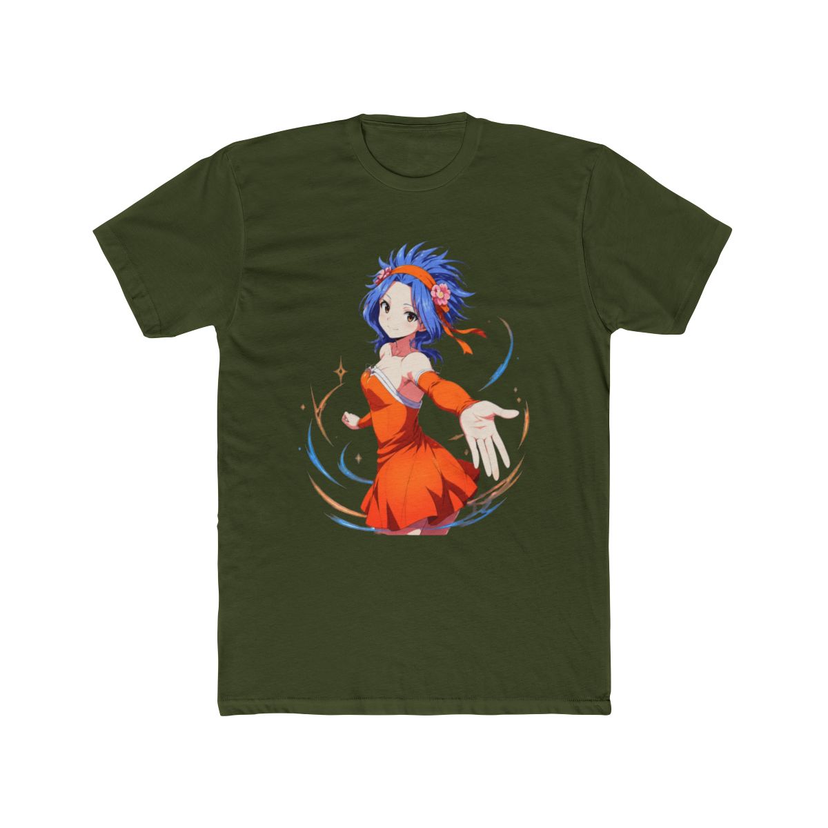 Fairy Tail Levy McGarden Tee: Anime Vaporwave Cotton T Shirt - alternate angle 4, merchandise