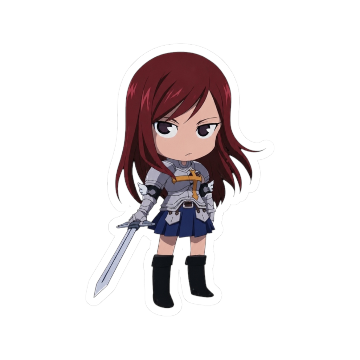 Great Eastern Entertainment Fairy Tail Erza Sd Sticker - alternate angle 3, merchandise