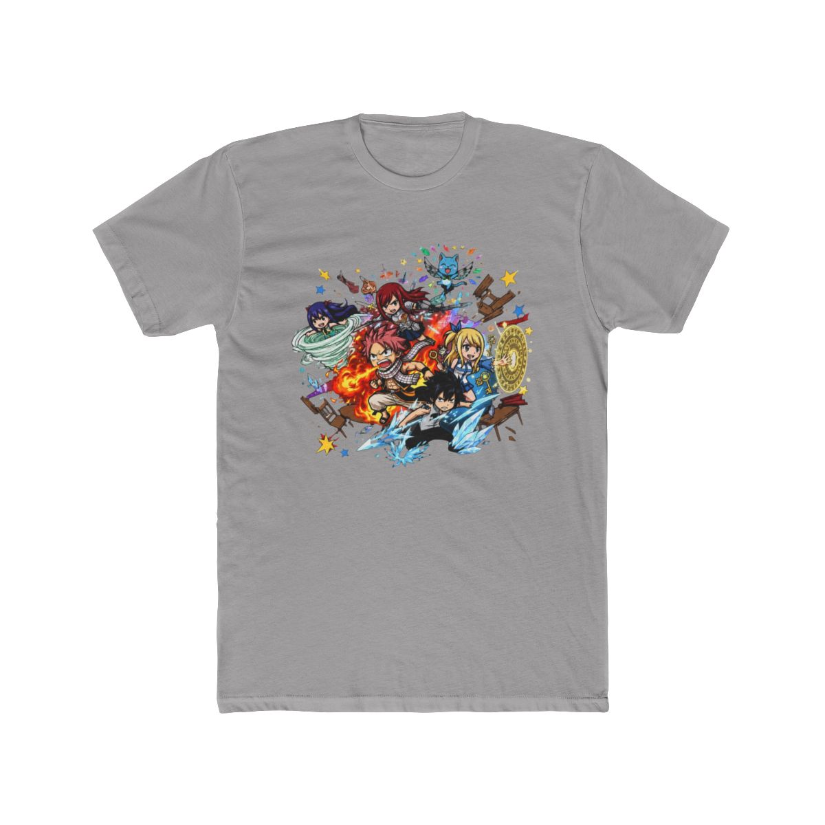 Fairy Tail Chibi Characters Battle T Shirt - alternate angle 2, merchandise