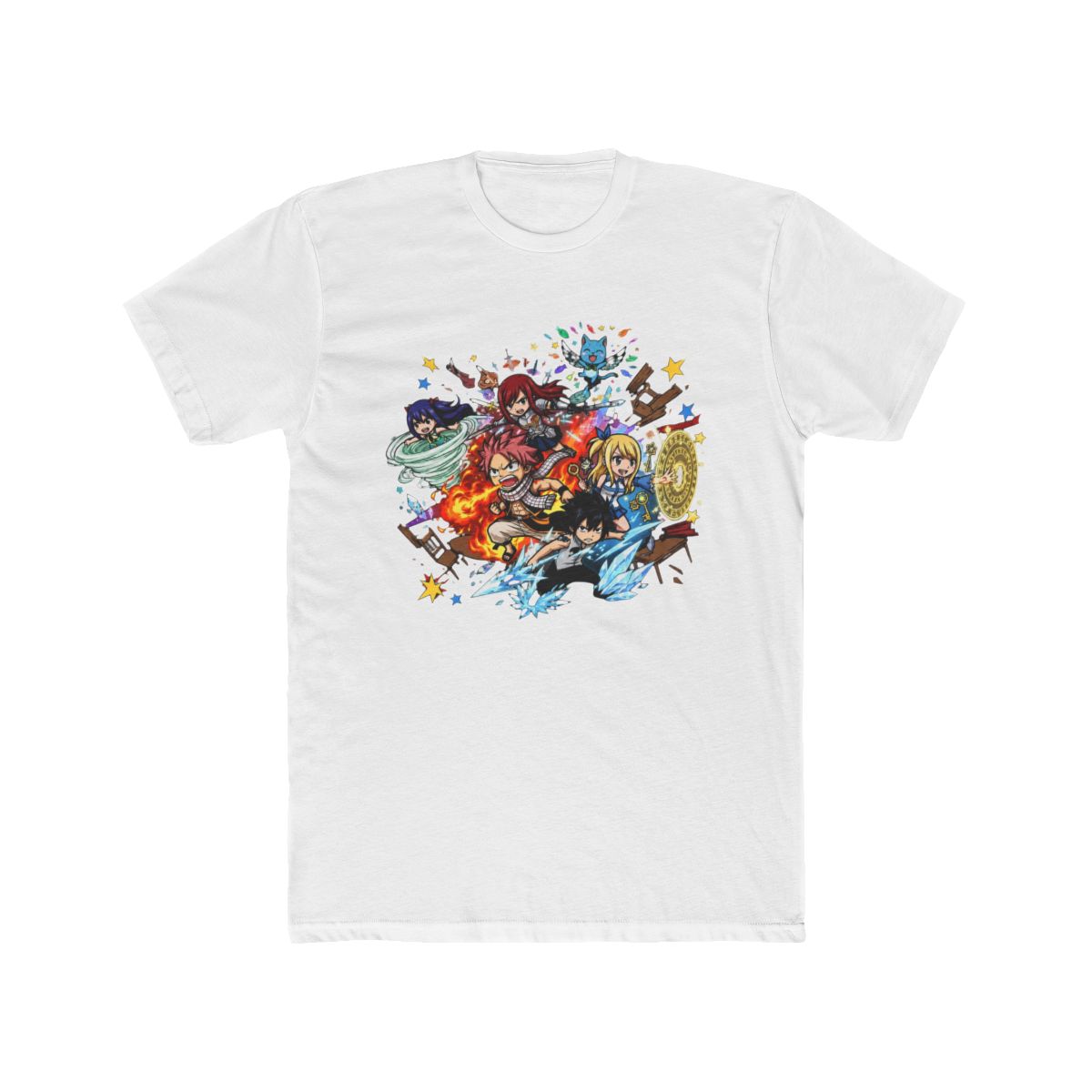 Fairy Tail Chibi Characters Battle T Shirt - Official T-Shirts merchandise