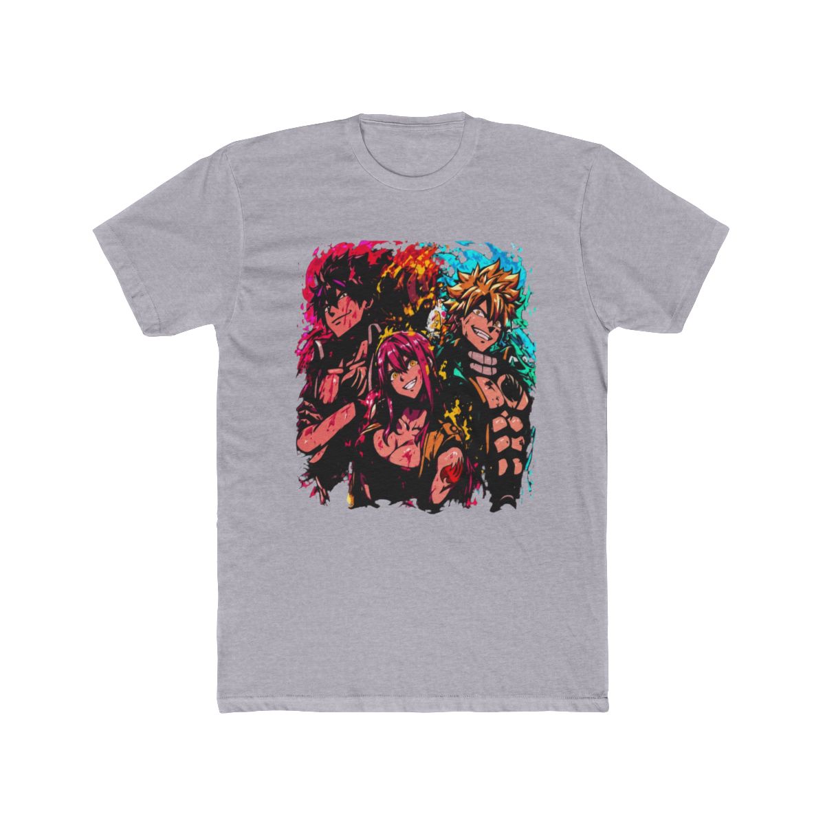 Fairy Tail Natsu Lucy Gray Splash T Shirt