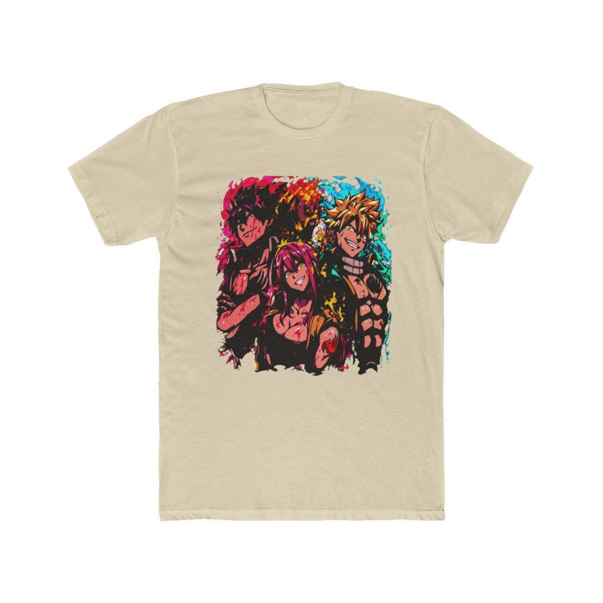 Fairy Tail Natsu Lucy Gray Splash T Shirt - alternate angle 4, merchandise