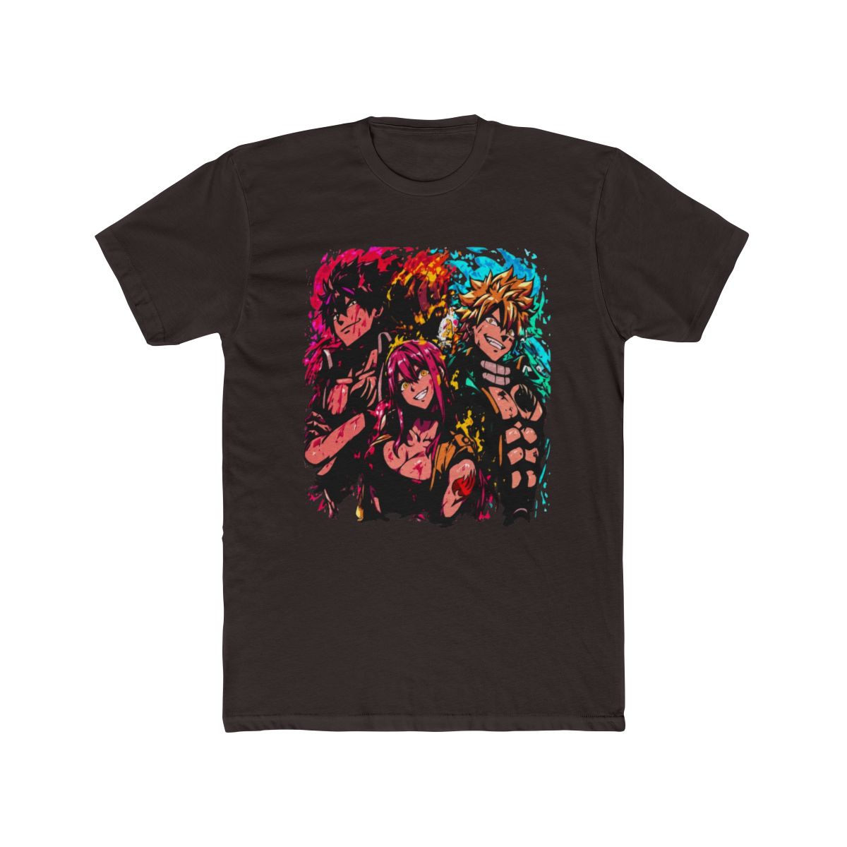 Fairy Tail Natsu Lucy Gray Splash T Shirt - alternate angle 3, merchandise