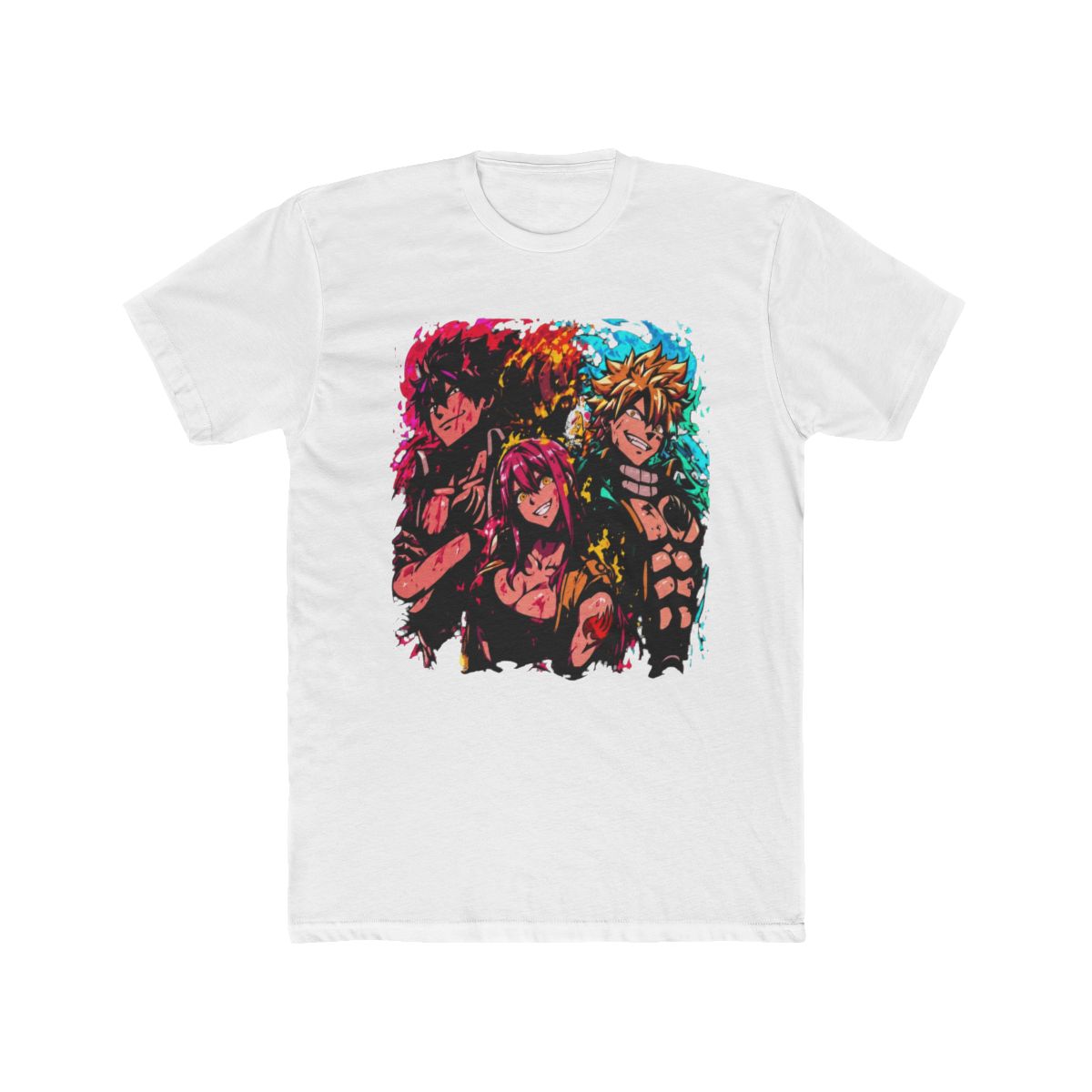 Fairy Tail Natsu Lucy Gray Splash T Shirt - Official T-Shirts merchandise